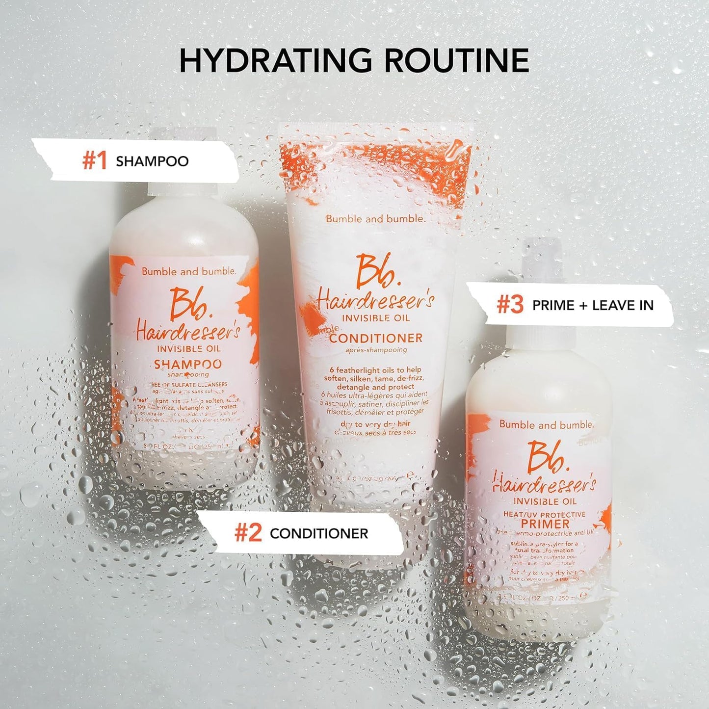 Bumble and bumble. Hairdresser's Invisible Oil Leave-In Conditioner - Heat & UV Protection | Hydrating, Anti-Frizz for All Hair Types | Argan & Coconut Oil Infused