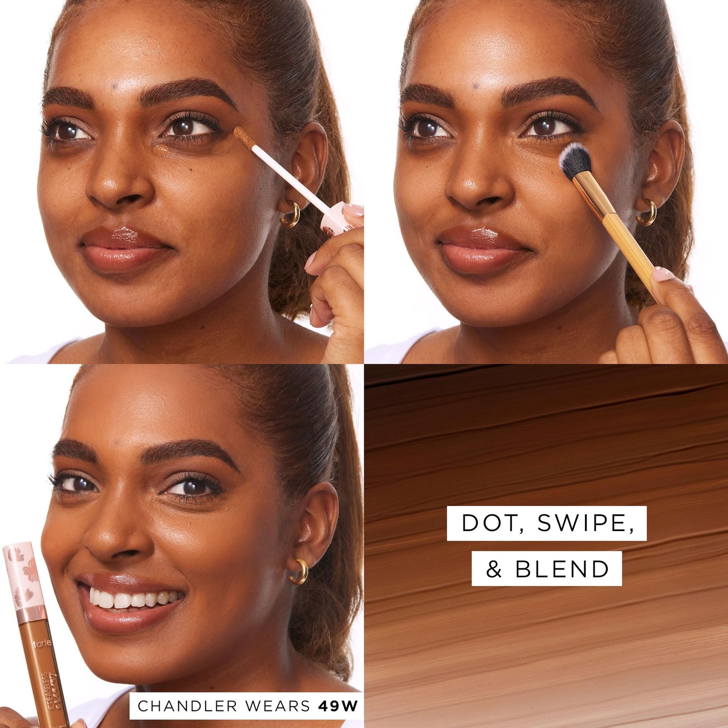 tarte creaseless creamy full-coverage concealer – Waterproof Hydrating Longwear, Niacinamide & Caffeine for covering Dark Circles & Blemishes, Vegan & Cruelty-Free, full size, 16N fair-light neutral