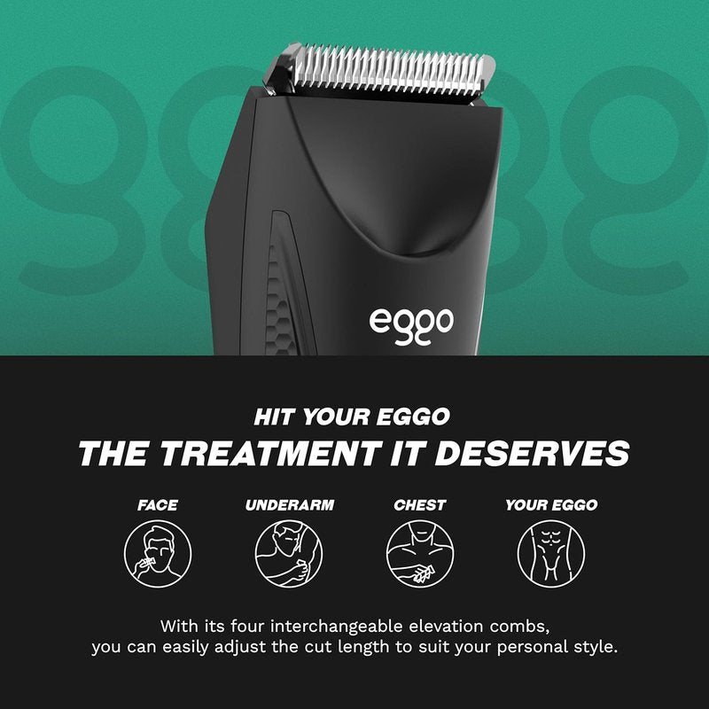 GA.MA Italy Body Trimmer for Men - Ceramic Blade, LED Light, USB Rechargeable | Cordless Groomer with Guide Combs