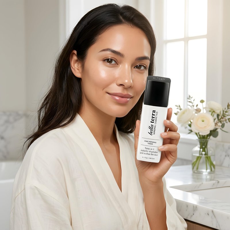 Bellaterra Cosmetics Toner with Salicylic Acid Hydrating Astringent Essence for All Skin Types Exfoliating, Pore-Refining, and Makeup Prep Solution with Coconut Water & Witch Hazel