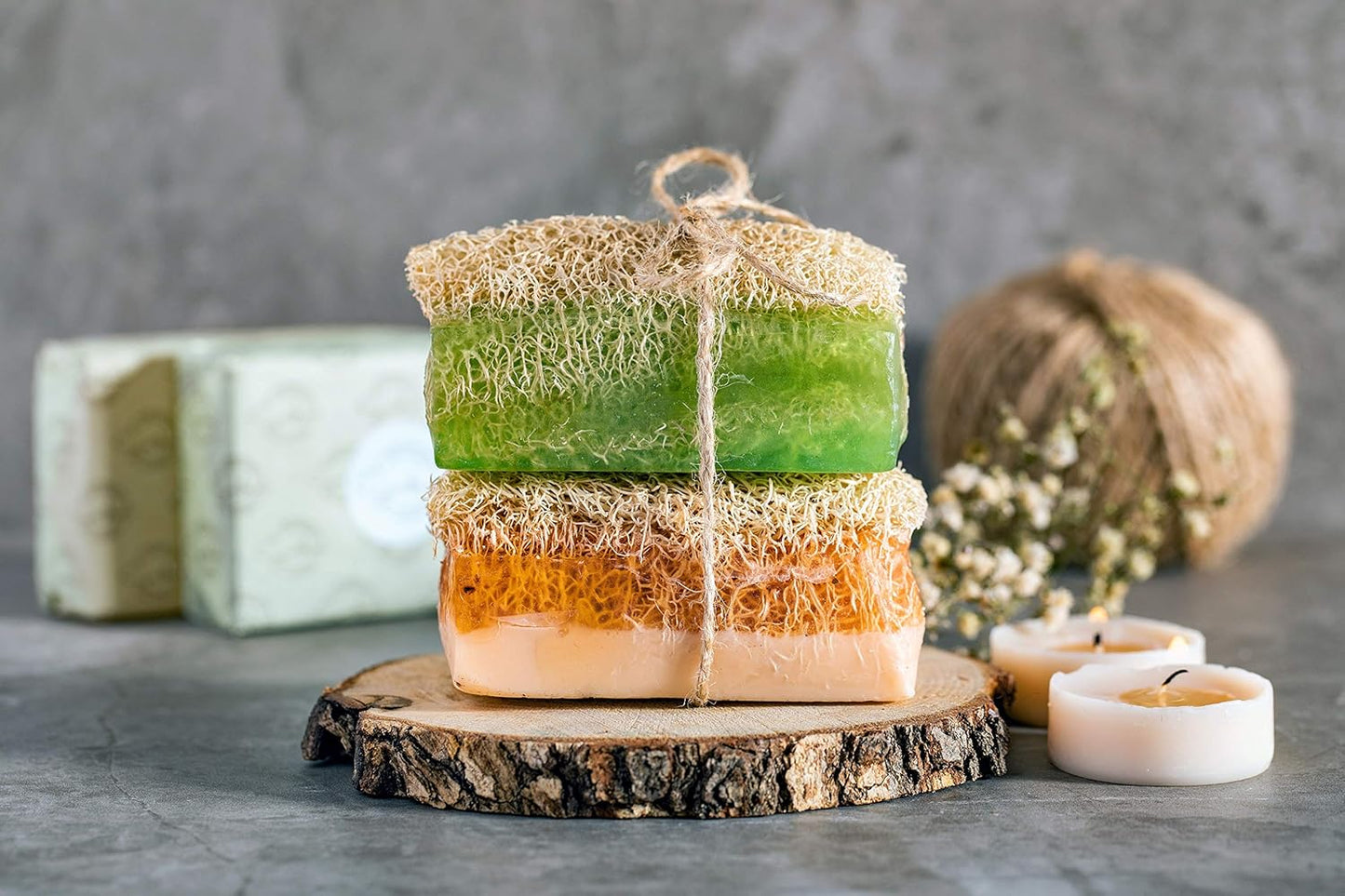 Donkey Milk & Honey Exfoliating Loofah Bar Soap | Nourishing, Hydrating, Moisturizing | 3 Pack (4.4 oz Each)
