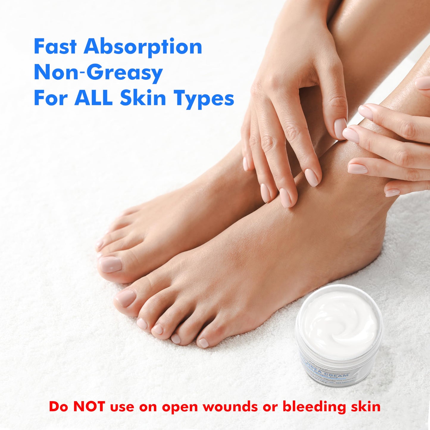 Ebanel Urea Cream 40% plus Salicylic Acid 2%, Foot Cream for Dry Cracked Heels Feet Knees Elbows Hands, Foot Dead Skin Cuticle Callus Remover Toenail Softener, Keratolytic Skin Barrier Repair Cream