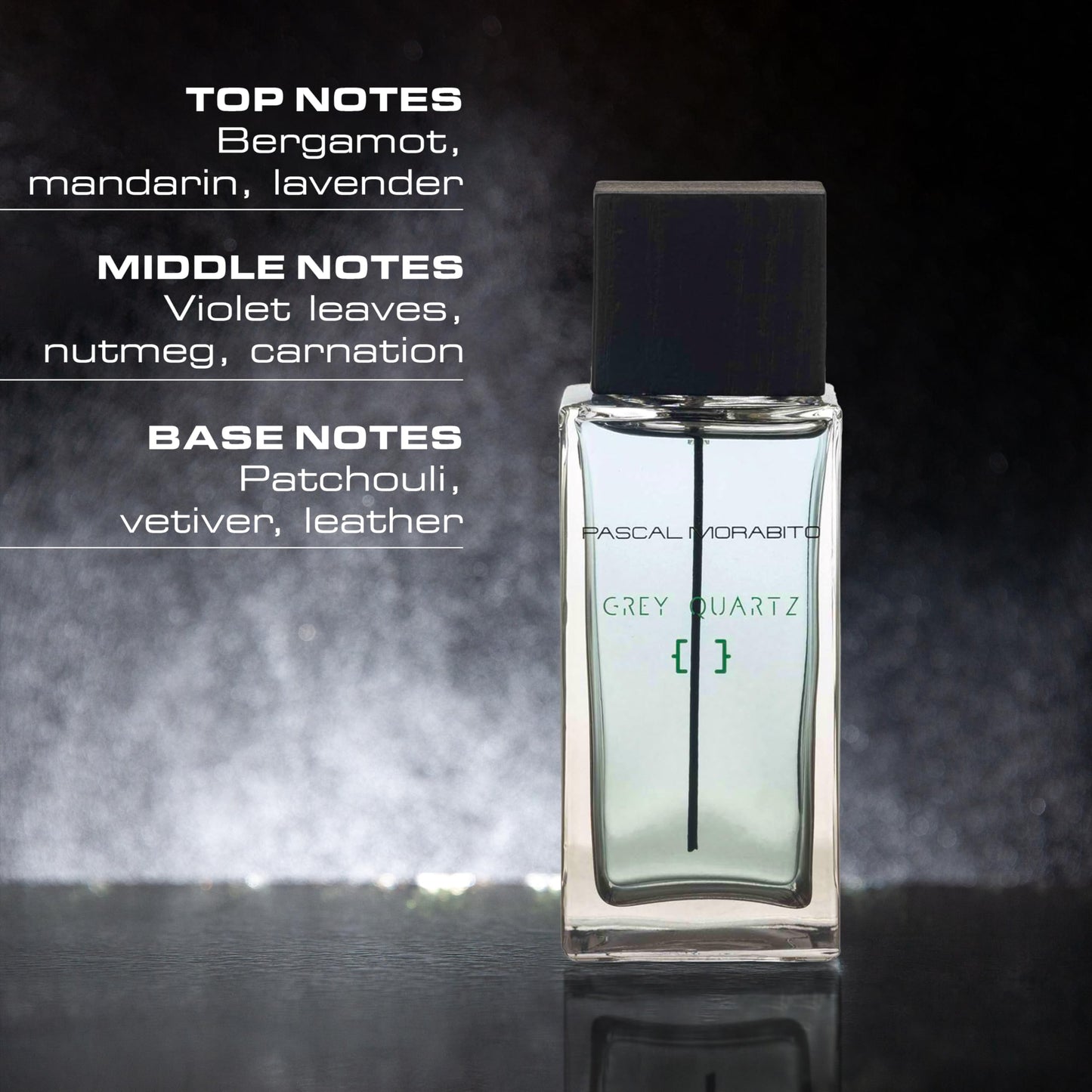 Pascal Morabito - Grey Quartz- 3.4 Oz Eau De Toilette - Fragrance Mist For Men - Modern Aromatic Scent - Cologne Spray With Spices, Veviter, Leather, Geranium, Patchouli Accords