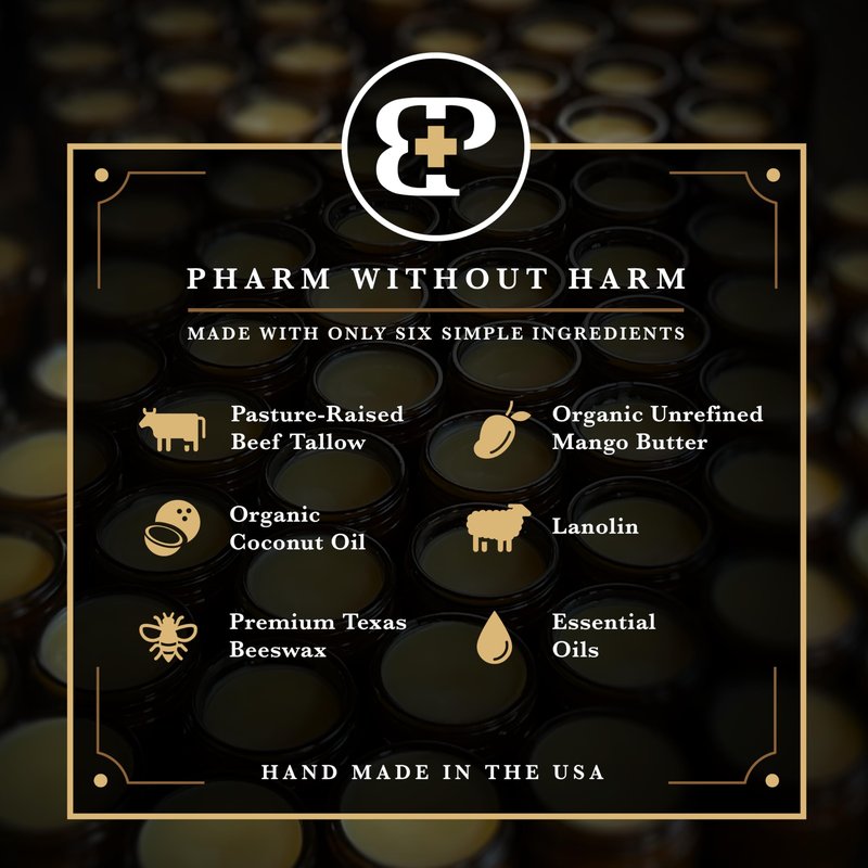 BeardPharm™ Premium Animal Based Beard Balm for Conditioning, Hold, and Control - Handcrafted with Tallow & Lanolin - Long-Lasting Scent - Non-Greasy Formula - No Industrial Seed Oils (Creamsicle)
