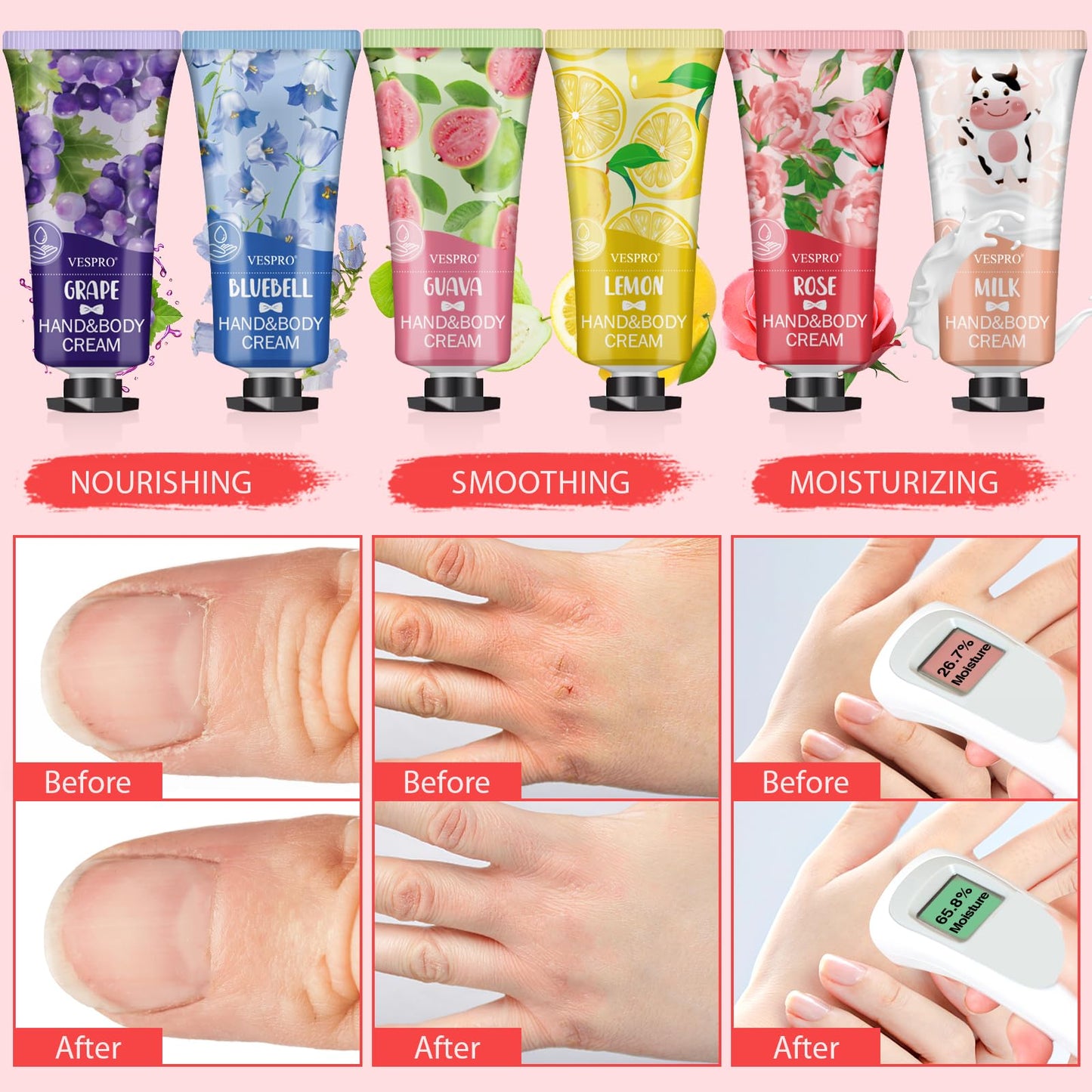 VESPRO 140 Pack Hand Cream Gifts Set, Bulk Gifts for Women, Hand Lotion Travel Size for Dry Cracked Hands, Mini Hand Cream for Teacher Appreciation Gifts, Thank You Gifts and Bridesmaid Gifts