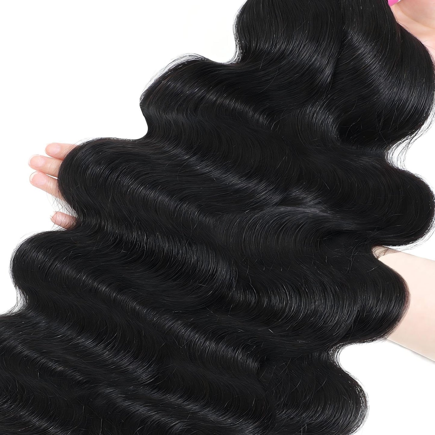 Chikamlty 12A Brazilian Human Hair Bundles Body Wave 16 inch Single Bundle Virgin Hair Bundle Body Wave Bundles Human Hair 100G Natural Black Hair Extensions