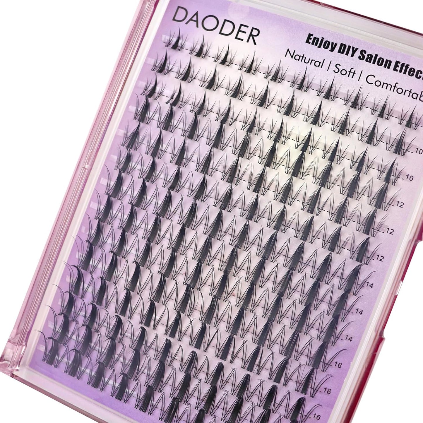 Spiky Lash Clusters - Natural Anime Manga Eyelash Extensions | D Curl, 140pcs, 8-18MM, Reusable