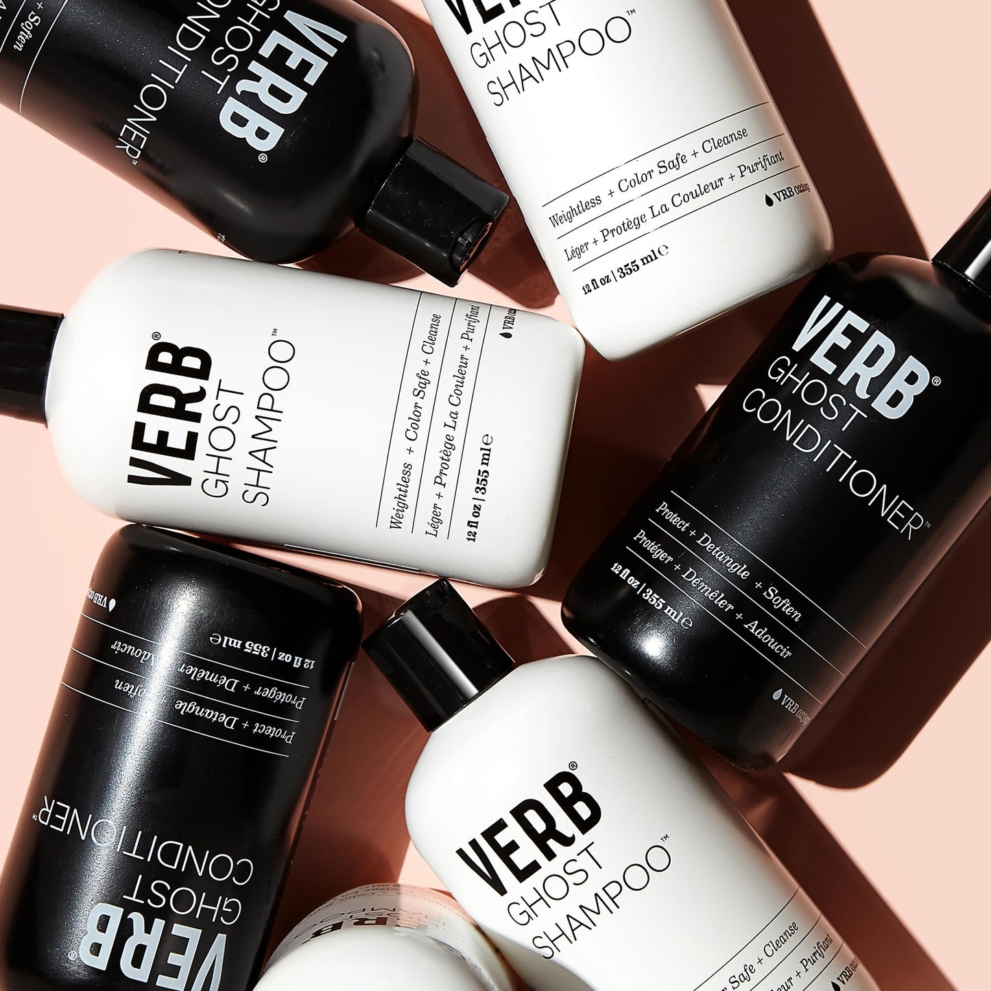 VERB Ghost Shampoo, 2.3 fl oz -2 pk - Infused with Moringa Oil - Cleanses Fine and Weighed Down Hair - Vegan, No Parabens or Harmful Sulfates