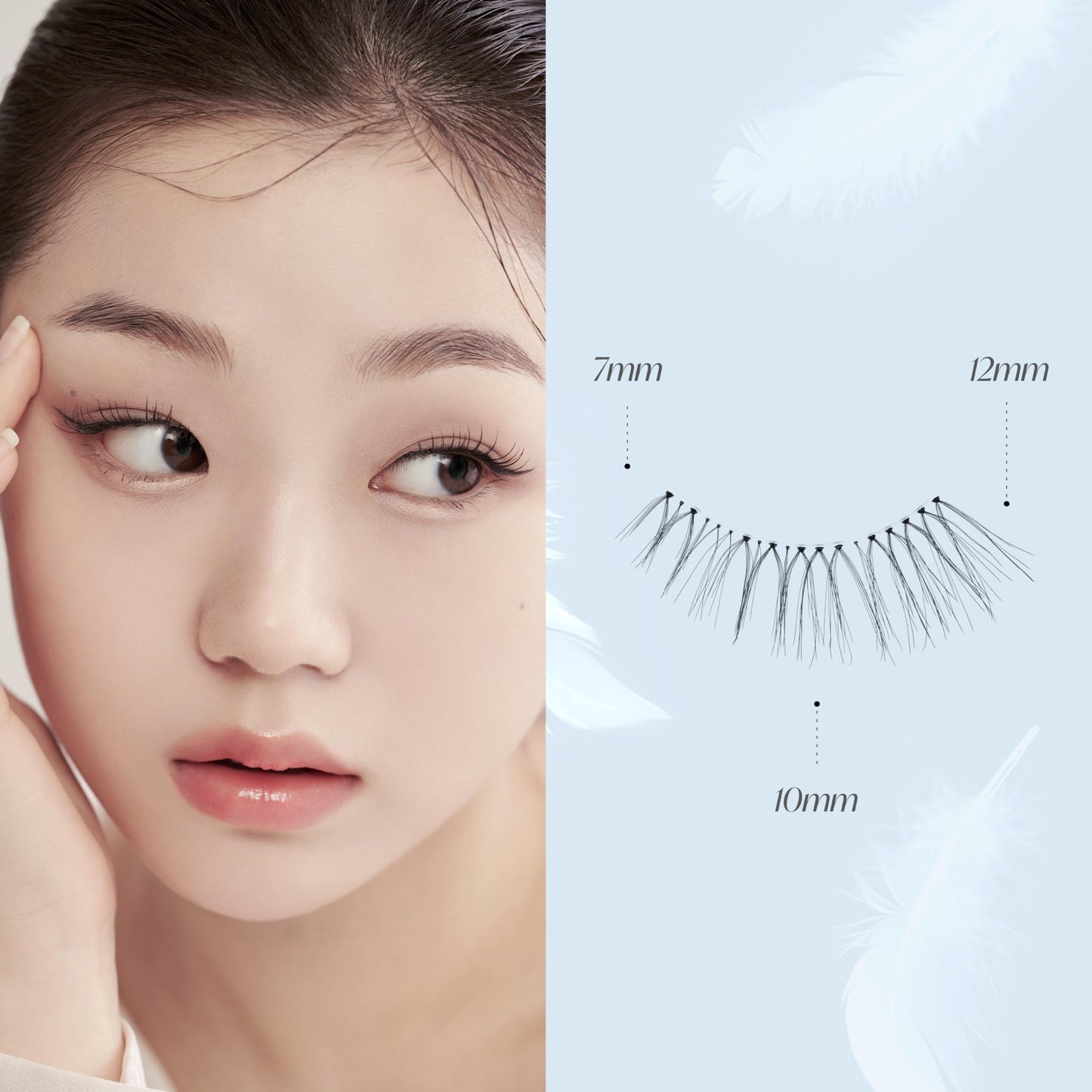 EYEME Eyelash x Artist Collaboration NO.11 Pure – 5 Set Pack, Natural False Eyelashes, Lightweight Cat Eye Lashes for a Minimalist Look, Soft Lashes for Everyday Use, K-Beauty