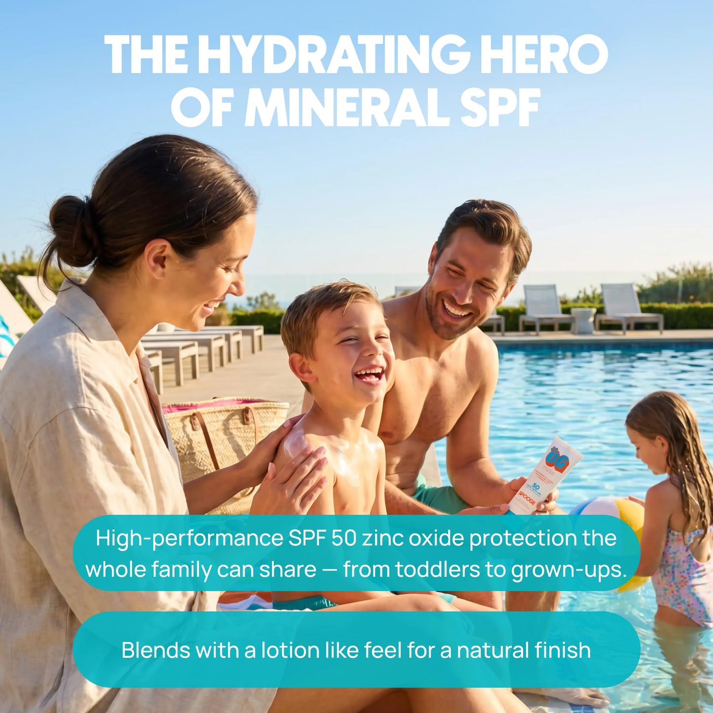 Spooge The OG | Mineral Sunscreen SPF 50 | Zinc Oxide Sunblock | Non Toxic Sunscreen For Face & Body | Dermatologist Developed Formula | Aloe & Vitamins C, E | Reef Safe Sunblock | 5oz
