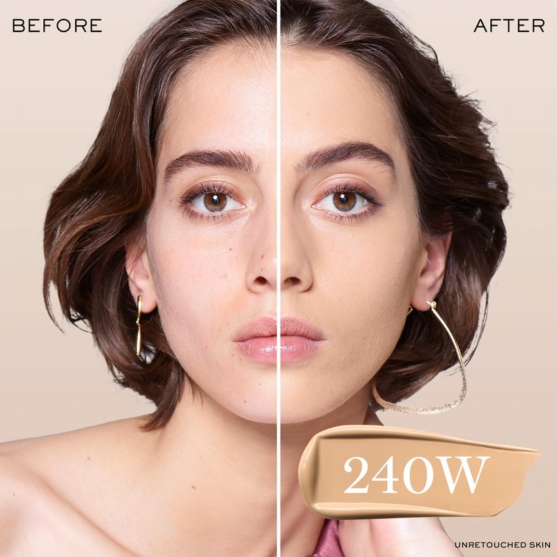 Lancôme Teint Idole Ultra Wear Natural Matte Foundation- Longwear, Medium-Full Coverage, Natural Finish, Waterproof & Hydrating - 240W (Light to Medium Skin with Warm/Yellow Undertones), 1 Fl Oz