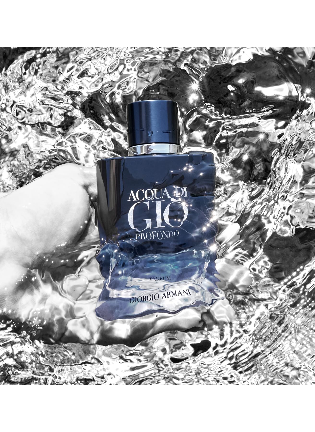 Armani Beauty – Acqua di Giò Profondo – Parfum – Cologne for Men – Fougère Aromatic & Ambery Men’s Fragrance – Bergamot, Everlasting essence, Cistus & Patchouli Notes - 3.3 Fl Oz