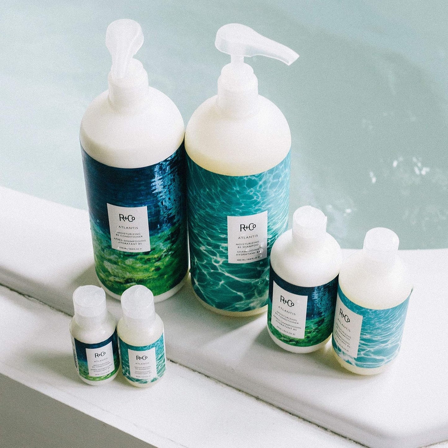 R+Co Atlantis Moisturizing B5 Shampoo - Hydrating & Strengthening for All Hair Types | Softens & Smooths Hair