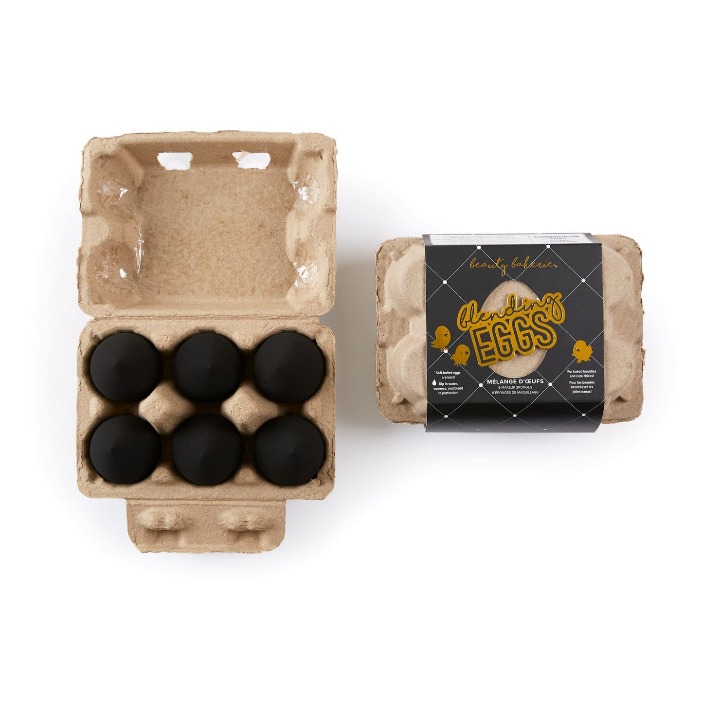 Beauty Bakerie Blending Egg Beauty Sponge Cosmetic Face Make up Blender Sponge Applicator for Powder, Liquid, Foundation, Concealer and Blending, Latex Free 6 Pack Set, Organic Brown