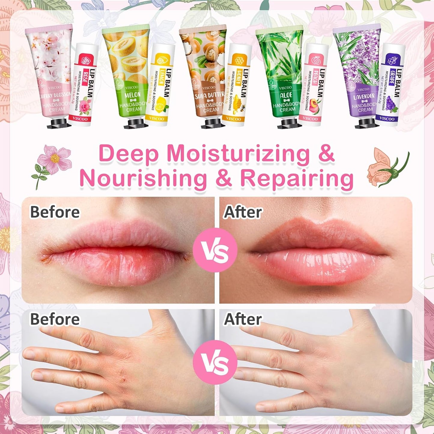 Bulk Lip Balm and Hand Cream Set - 40 Pack | Perfect Teacher Appreciation, Graduation, and Wedding Favors