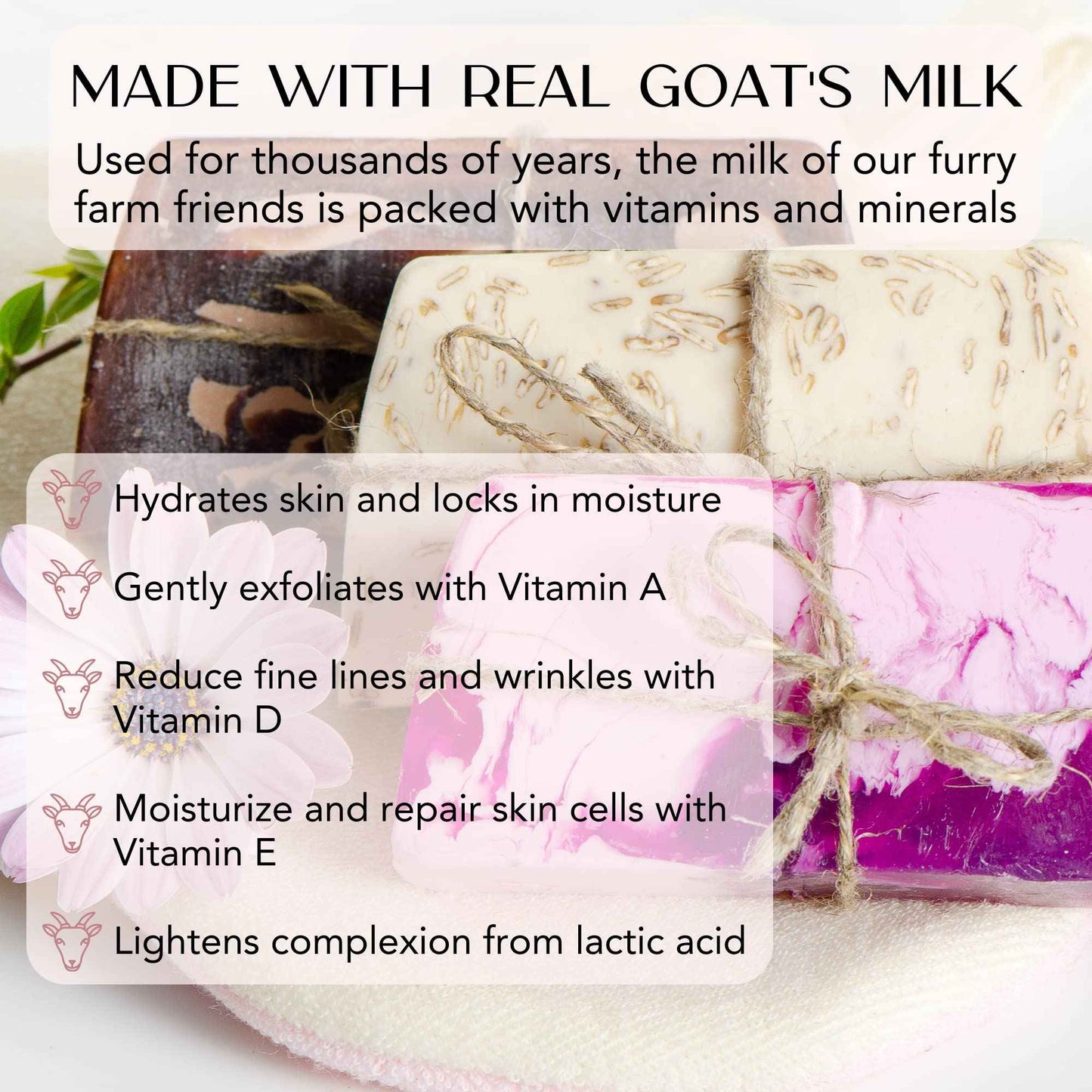 bMAKER All-Natural Goats Milk Melt and Pour Soap Base (2lb Blocks) - Moisturizing and Nourishing for Skin, Soap Making Supplies, Goat Milk Soap, Soap Base for Soap Making Melt and Pour