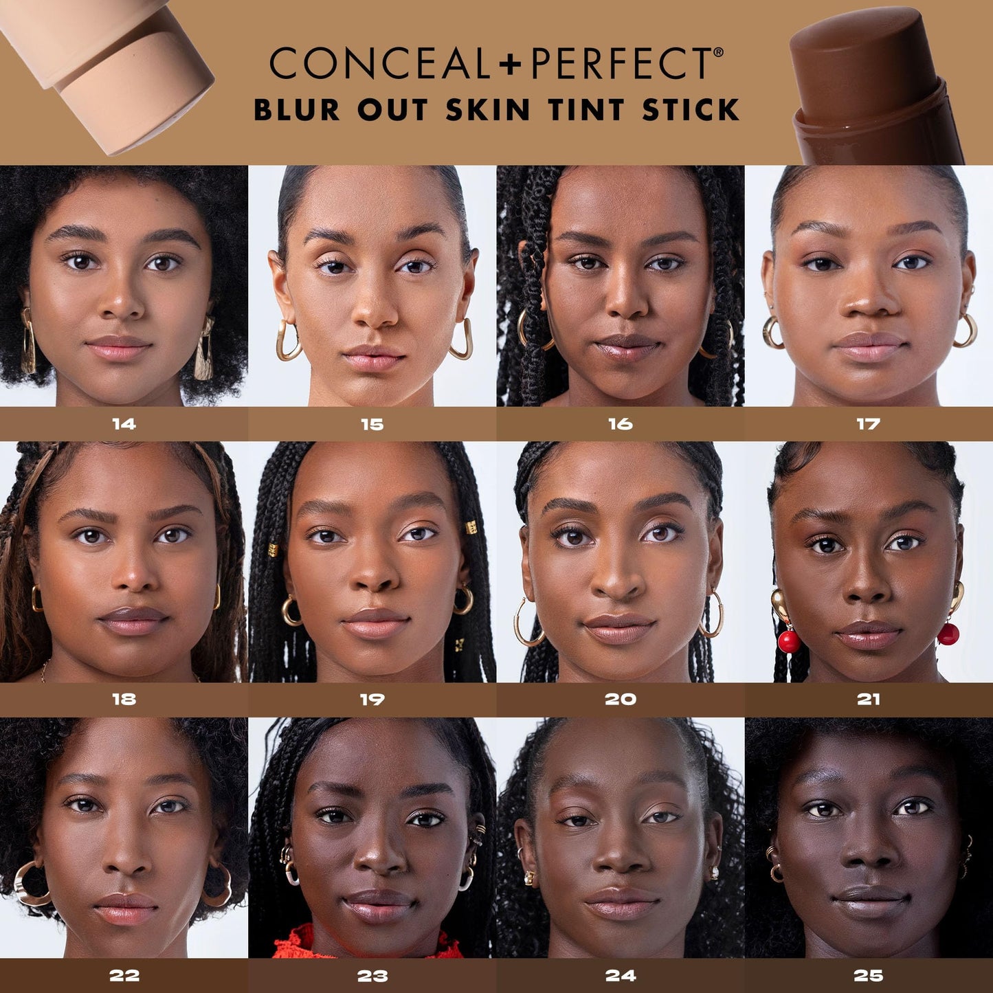 Milani Conceal + Perfect Blur Out Skin Tint Stick - Light to Medium Coverage Tinted Moisturizer Stick with Vitamin C & E - Soft Matte, Pore Blurring Natural Finish 04-Light Warm-Neutral