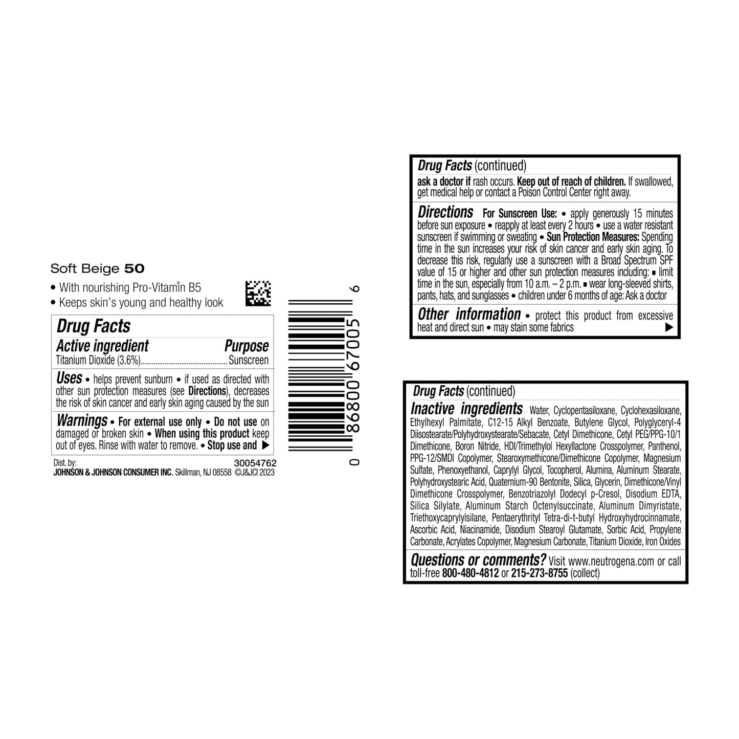 Neutrogena Healthy Skin Liquid Foundation Makeup with Broad Spectrum SPF 20 Sunscreen, Lightweight, Medium Coverage Makeup with Sunscreen and Pro-Vitamin B5, Soft Beige 350C, 1 fl. oz