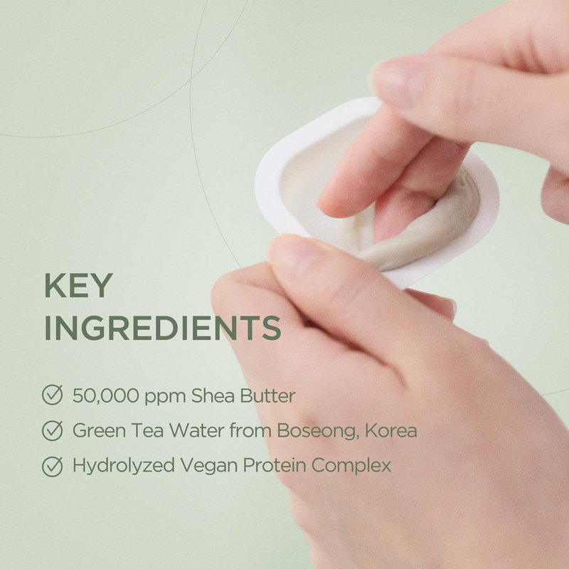 Nourishing Hair Butter Travel Kit for Damaged Hair, 10ml*9pcs, Shea Butter & Green Tea, Korean Hair Care, Hair Treatment Mask, Vegan Protein