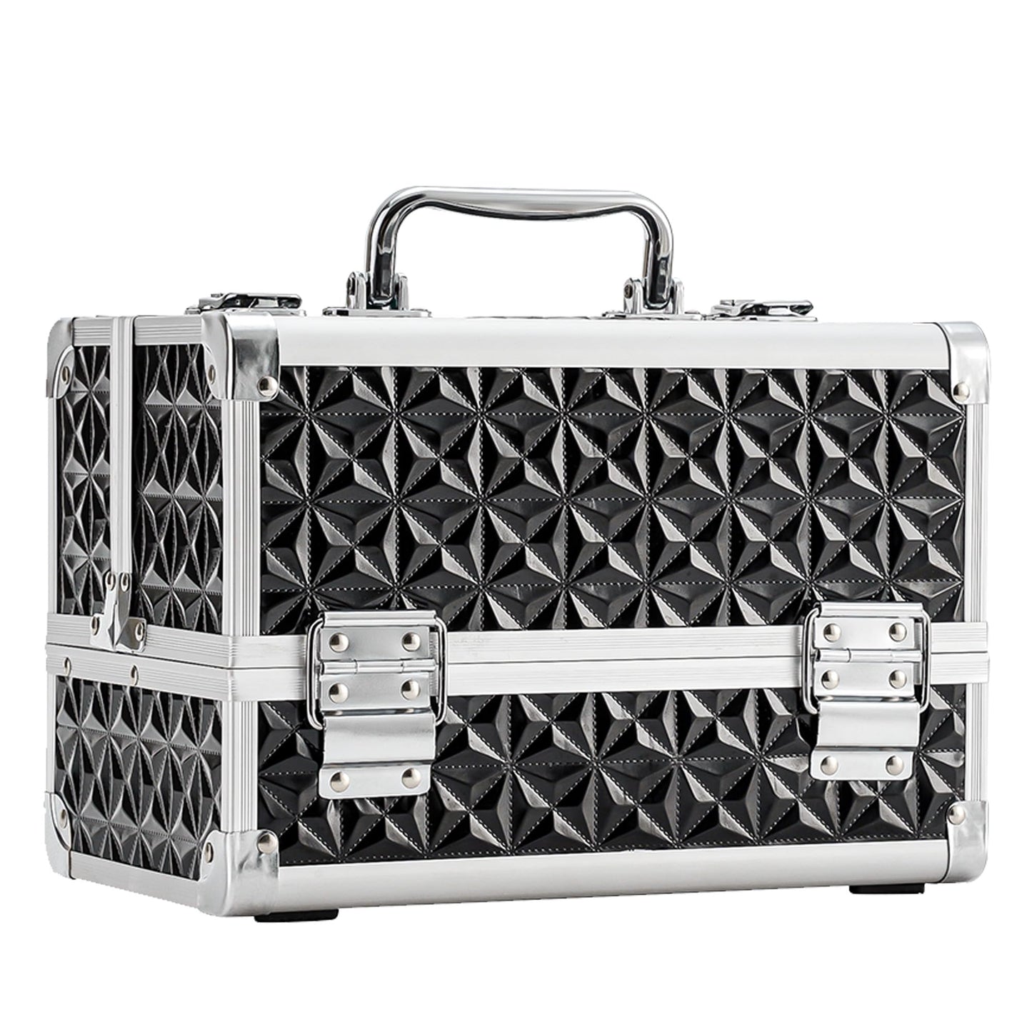 Leeora&Leekoo Makeup Case,Portable Makeup Box Organizer (Black)
