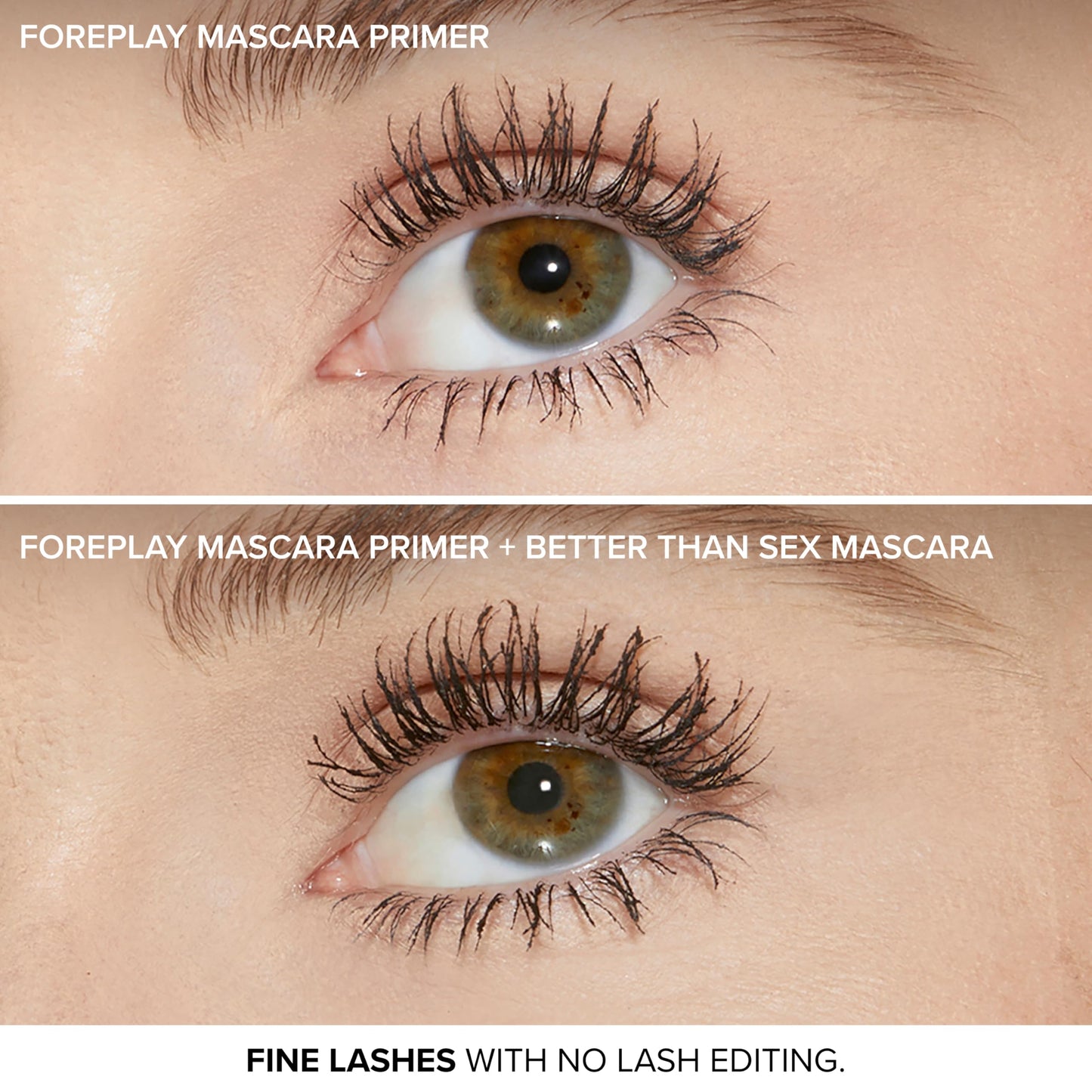 Too Faced Better Than Sex Foreplay Mascara Primer | Waterproof Eyelash Primer for Volume and Length | Nourishing Argan Oil + Grape Seed Oil Formula, Black, 0.27 Fl Oz