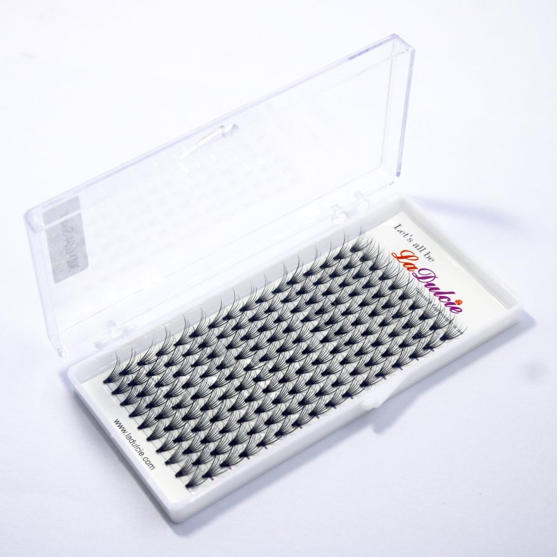 LaDulcie Lash Cluster D Curl Lashes Individual 160 False Eyelash Clusters. Size: S(10mm); M(12mm); L(14mm); XL(15mm); XXL(16mm); XXXL(17mm). Separate home eyelash extension set (30D 0.04-D, M)