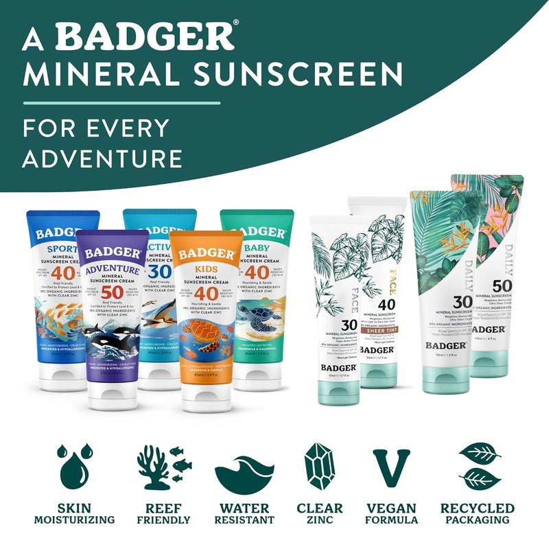 Zinc Oxide Face Sunscreen SPF 30 - Lightweight, Matte Finish, Vegan | 1.7 fl oz, 2-Pack