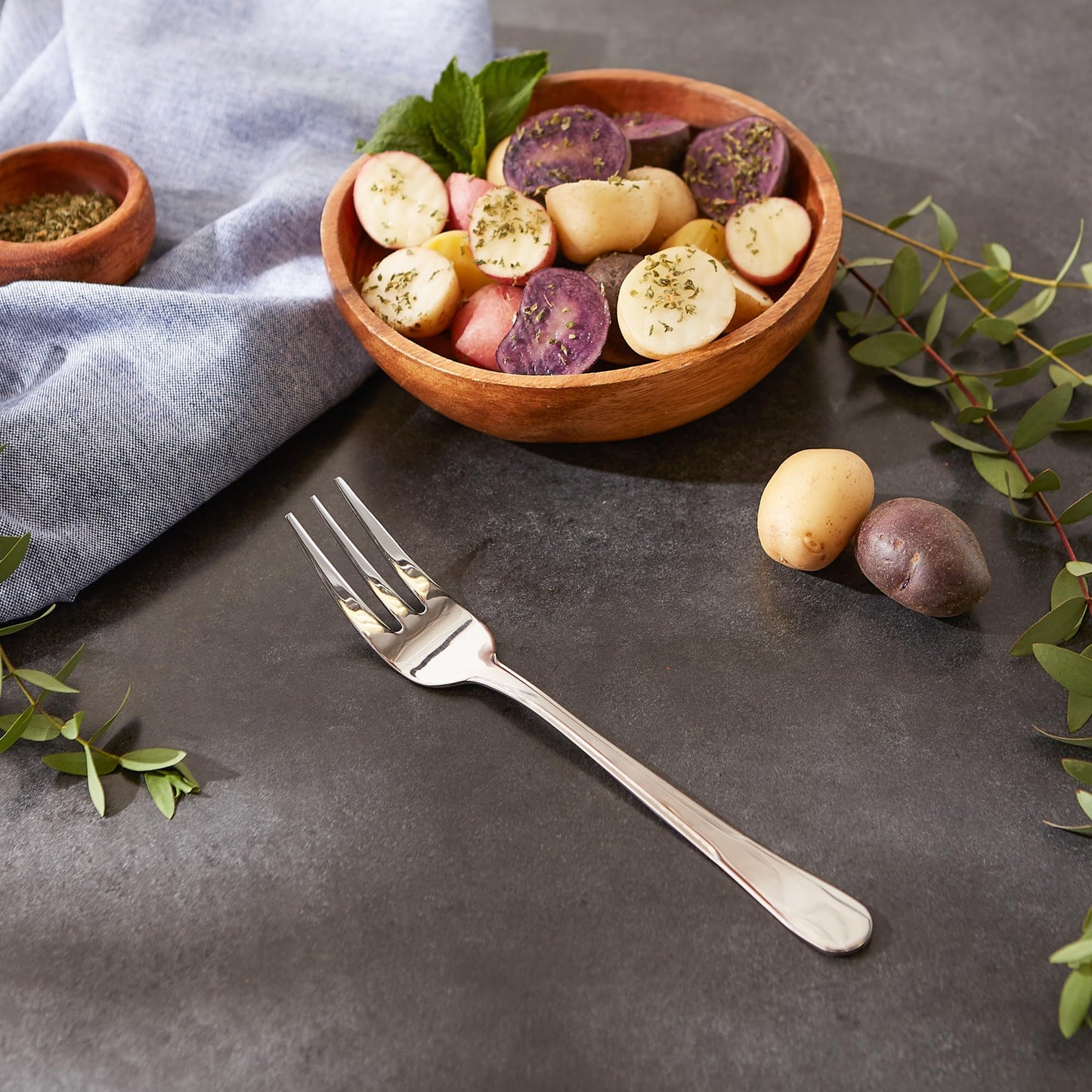 RSVP International Endurance Flatware Collection Stainless Steel, Dishwasher Safe, Serving Fork