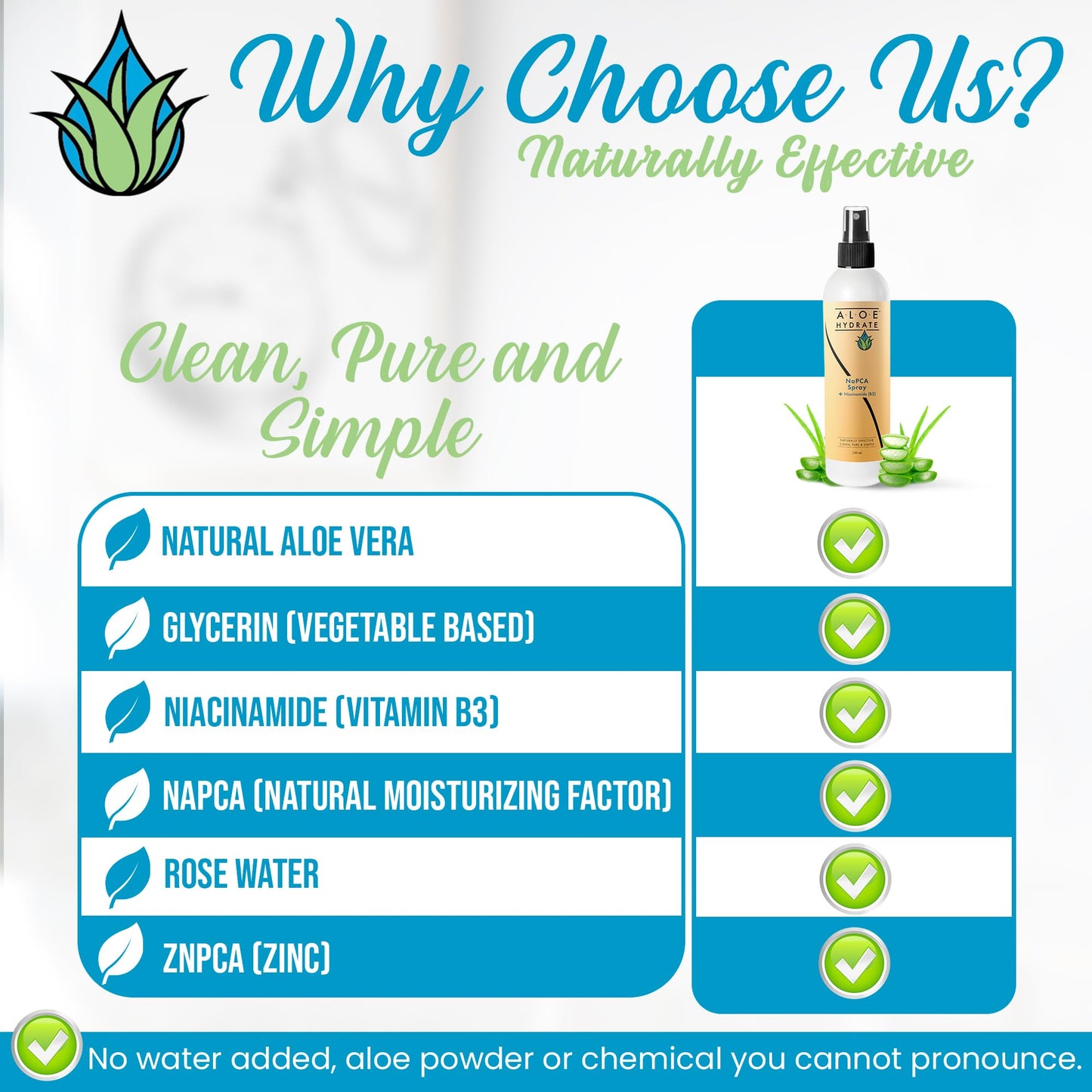NaPCA Moisturizer Facial Mist & Body Spray. Sodium PCA & Aloe vera Mist Hydrating Face Spray – Lightweight Feel - Refresh, Sooth, Restore Skin Barrier for Dry, Sensitive, Acne Prone Skin(250ml)