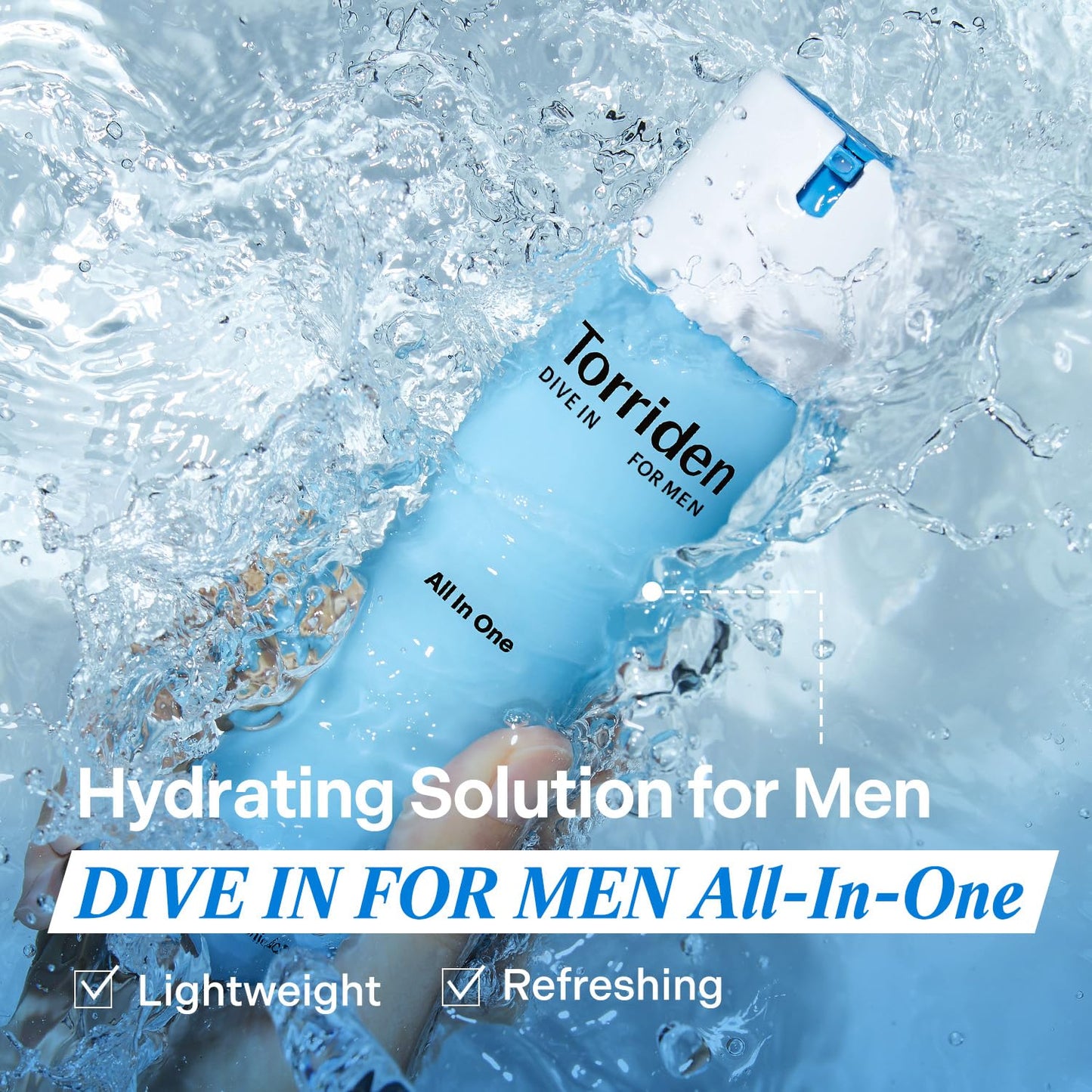 Torriden DIVE IN FOR MEN All In One 200ml (7.05 fl. oz) | All-In-One for Inner Moisturizing and Sebum Care | Hyaluronic Acid, Panthenol, Allantoin