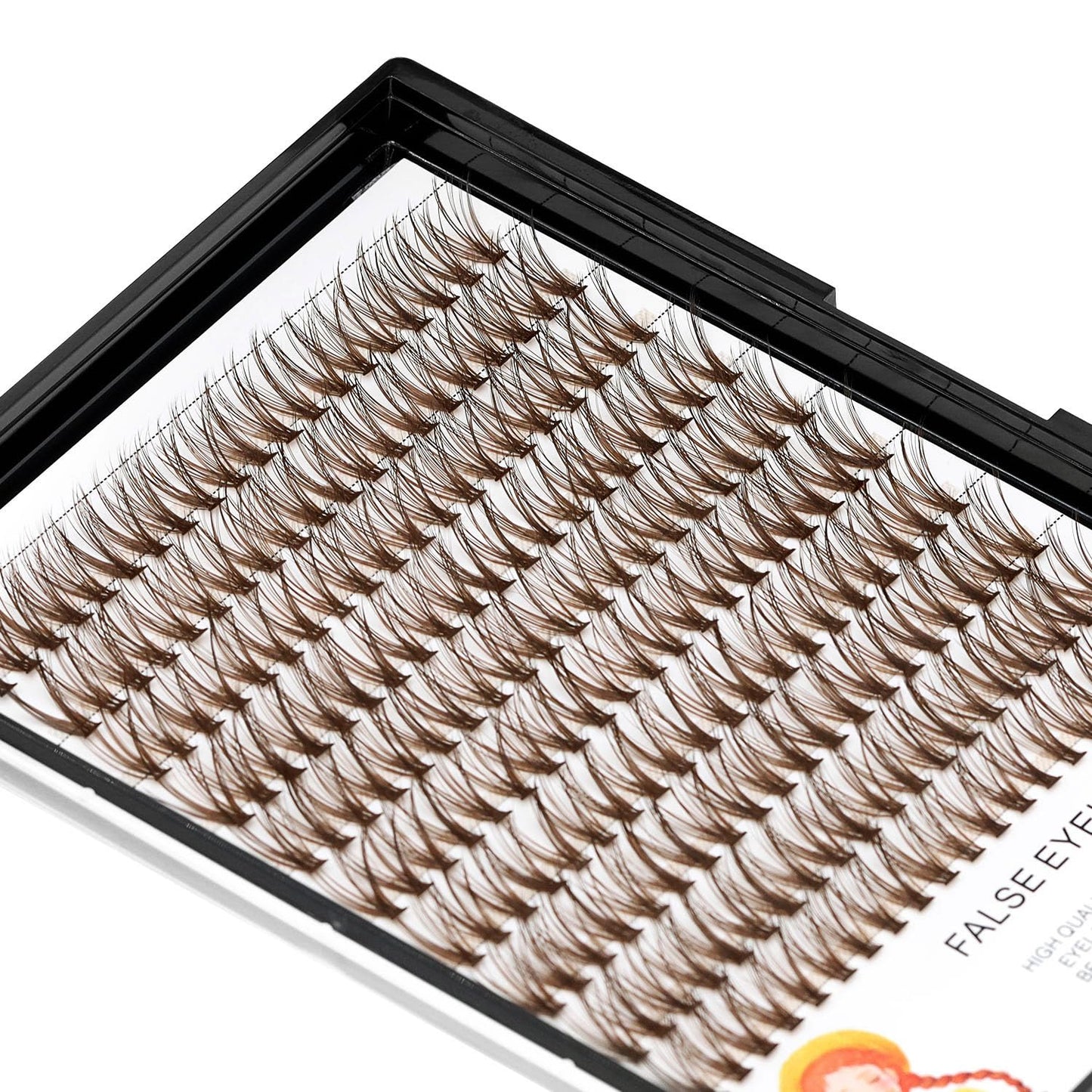 Dedila Grafting 20Roots Brown Color Makeup Cluster Eyelashes Thickness 0.07mm D Curl Individula False Eyelashes Dramatic 3D Volume Eye Lashes Extensions 10-20mm to Choose (13mm)
