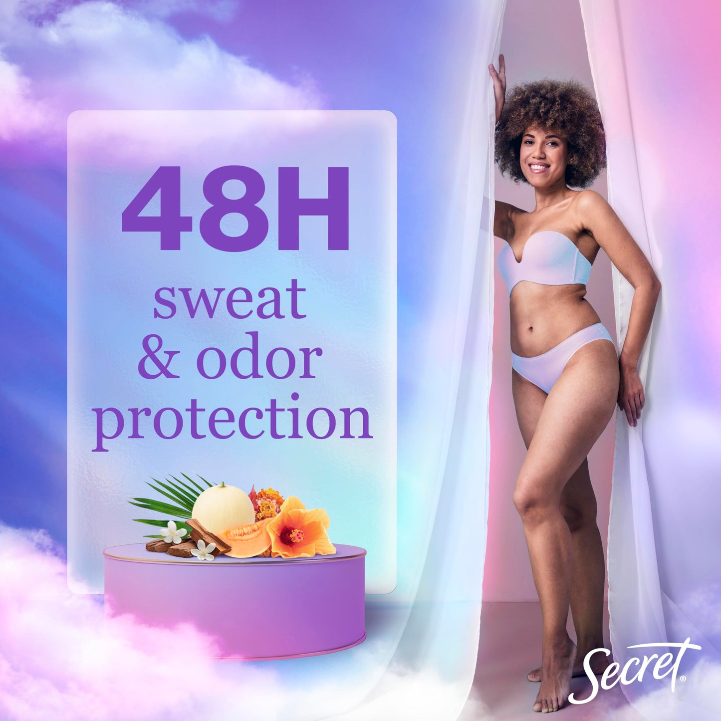 Secret Dry Spray Antiperspirant Deodorant for Women, 48hr Weightless Sweat & Odor Protection, Gentle on Skin, Tropical Hibiscus Scent, 4.1 oz (Pack of 3)