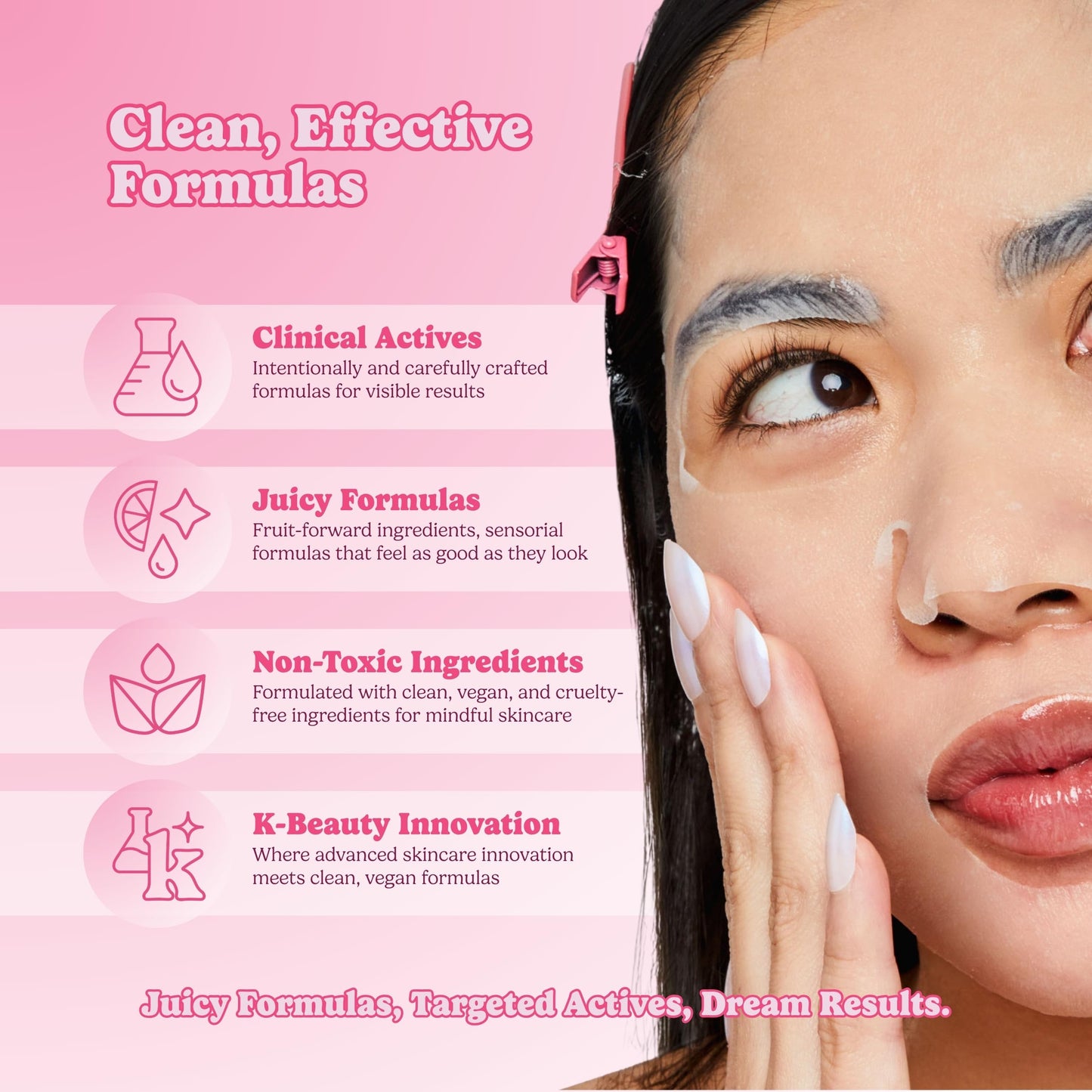 ESW Beauty Strawberries & Cream Soothing Korean Face Mask – Vitamin C, Centella & Vitamin E for Sensitive Skin, Hydration & Barrier Support – Skincare Gifts for Women