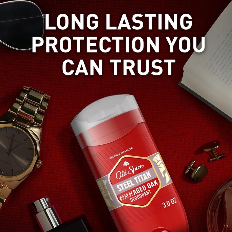 Old Spice Aluminum Free Deodorant for Men - 24/7 Odor Protection & Freshness | Titan Aged Oak, 3 oz (Pack of 3)