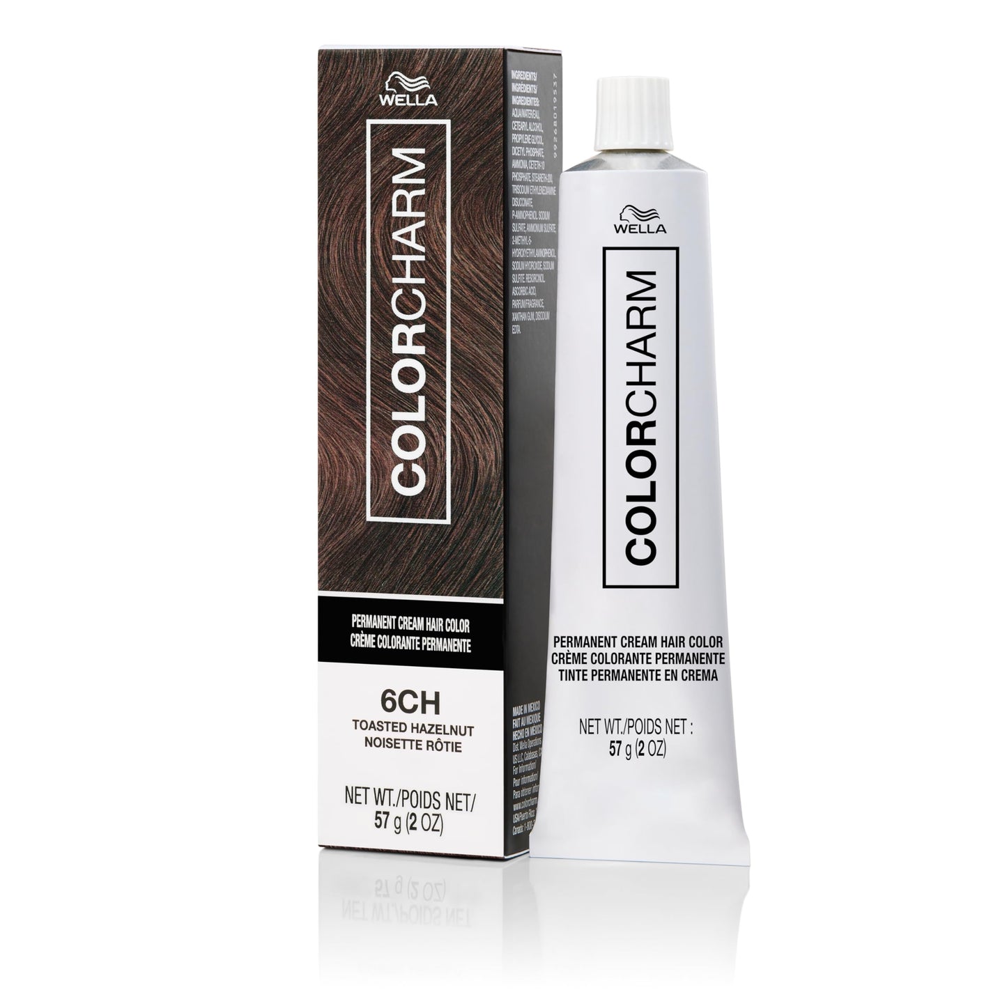 COLORCHARM Permanent Cream Hair Color, 6CH Toasted Hazelnut, 2 oz.