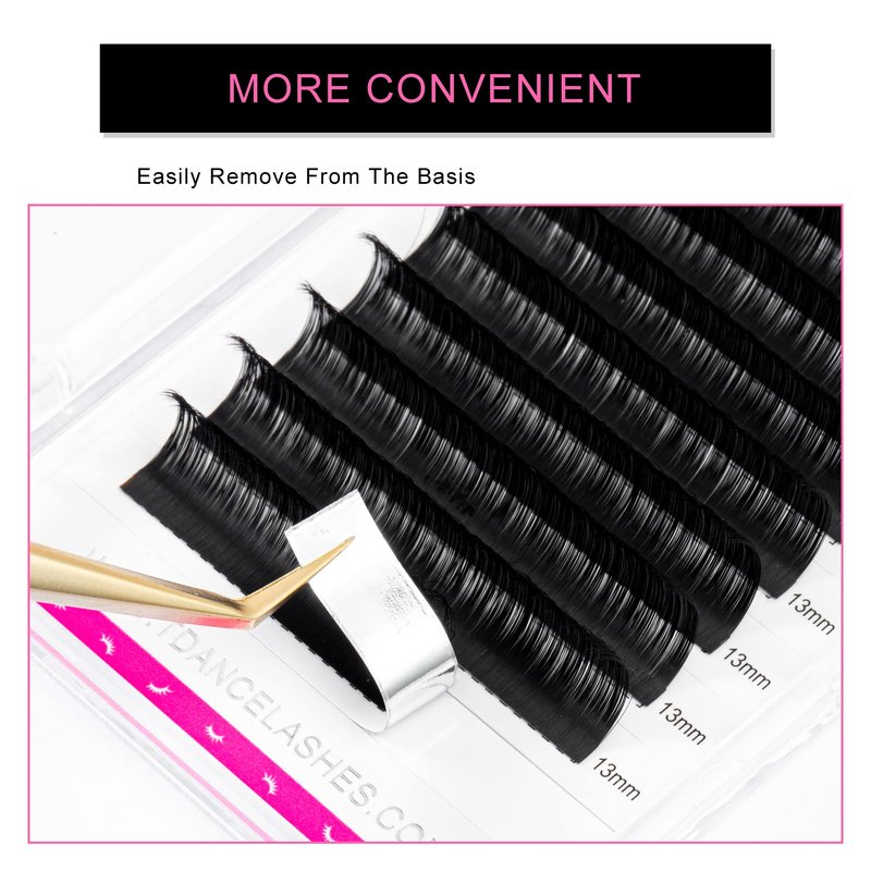 TDANCE Lash Extension Matte Black Eyelash Extension C CC D DD J B L Curl Volume & Classic Lash Extensions 0.03-0.18mm Thickness Professional Salon Use(0.18-CC,19 mm)