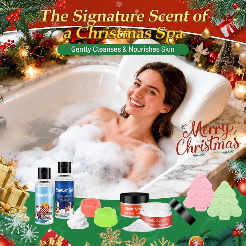 Silvercell Advent Beauty Calendar 2025 Christmas Gifts for Women, Advent Calendar for Teen Girls Bath and Body Gift Set, 24 Days of Christmas Surprise Box Spa Gifts for Women & Teen Girls
