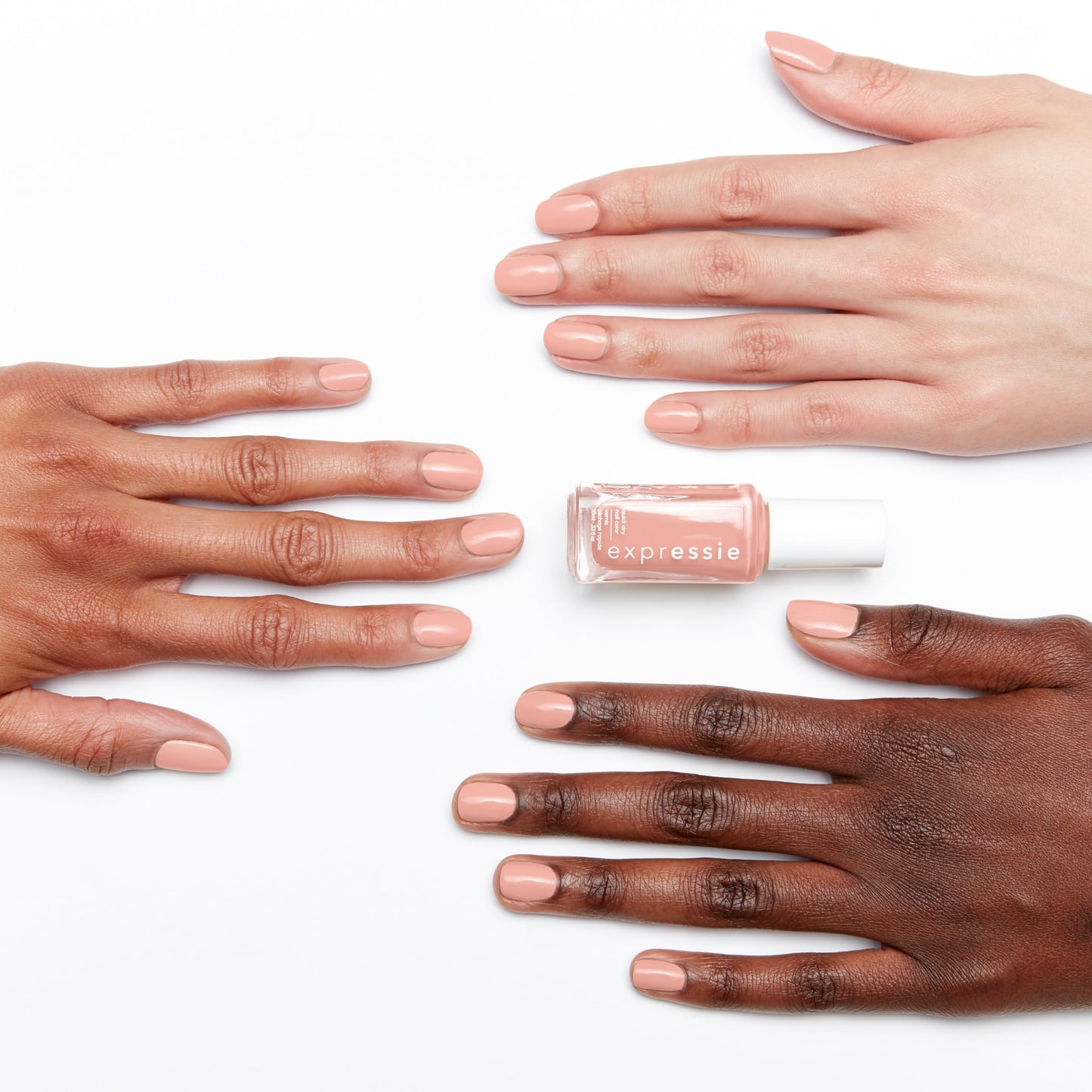 essie expressie Quick-Dry Vegan Nail Polish, Crop Top and Roll, Pink Beige, 0.33 Ounce