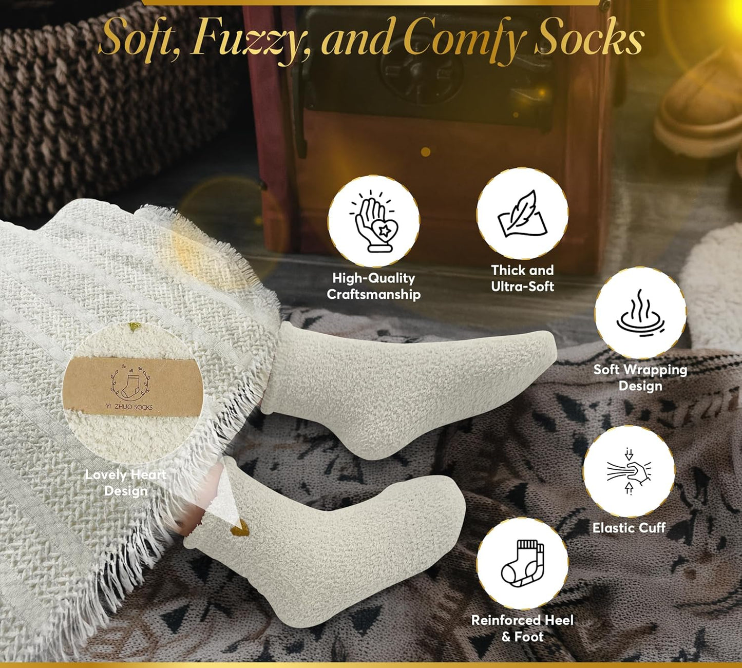 Cozy Socks Gift Basket - Comfort Soup & Self-Care Essentials | Perfect Get Well Soon & Birthday Gift for Women