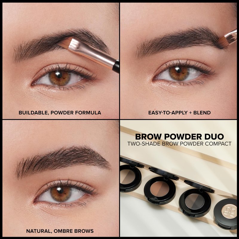 Anastasia Beverly Hills Brow Powder Duo - High-Pigment Compact Brow Powder with Mirrored Travel Case, Blendable Formula for Filling & Shaping Brows - Ash Brown