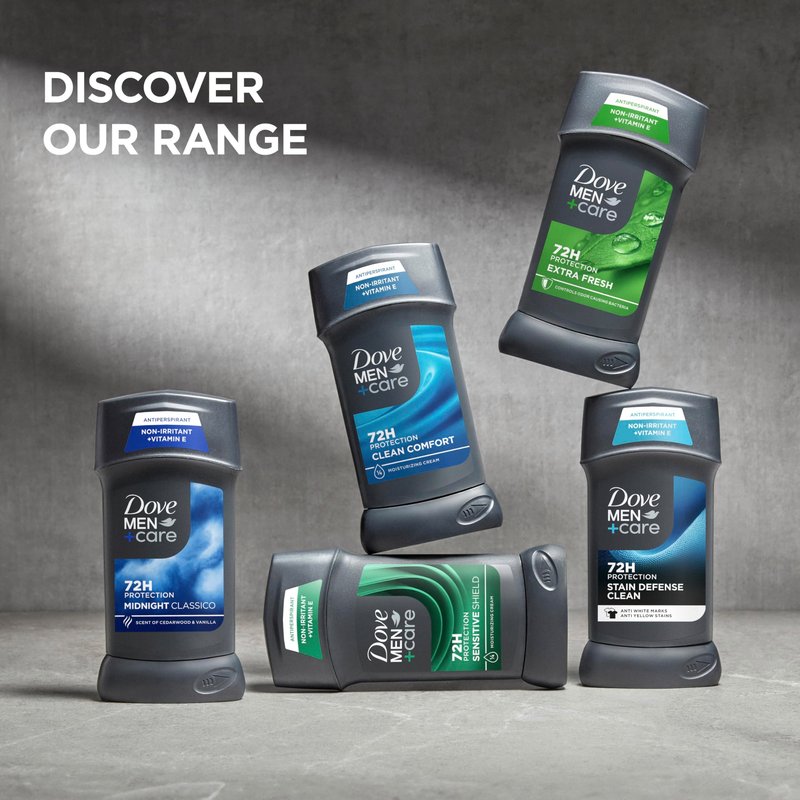 Dove Men+Care Antiperspirant Deodorant Stick Clean Comfort Pack of 36 72-Hour Sweat & Odor Protection Antiperspirant for Men With 1/4 Moisturizing Cream 0.5 oz