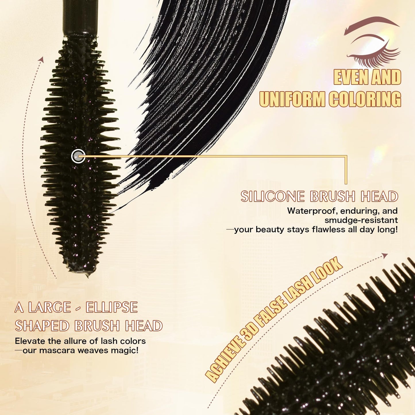 Black Tubing Mascara for Volume and Length - Waterproof, Washable, No Smudge, Full and Soft Formula with Prime Lash Care(Black*1)