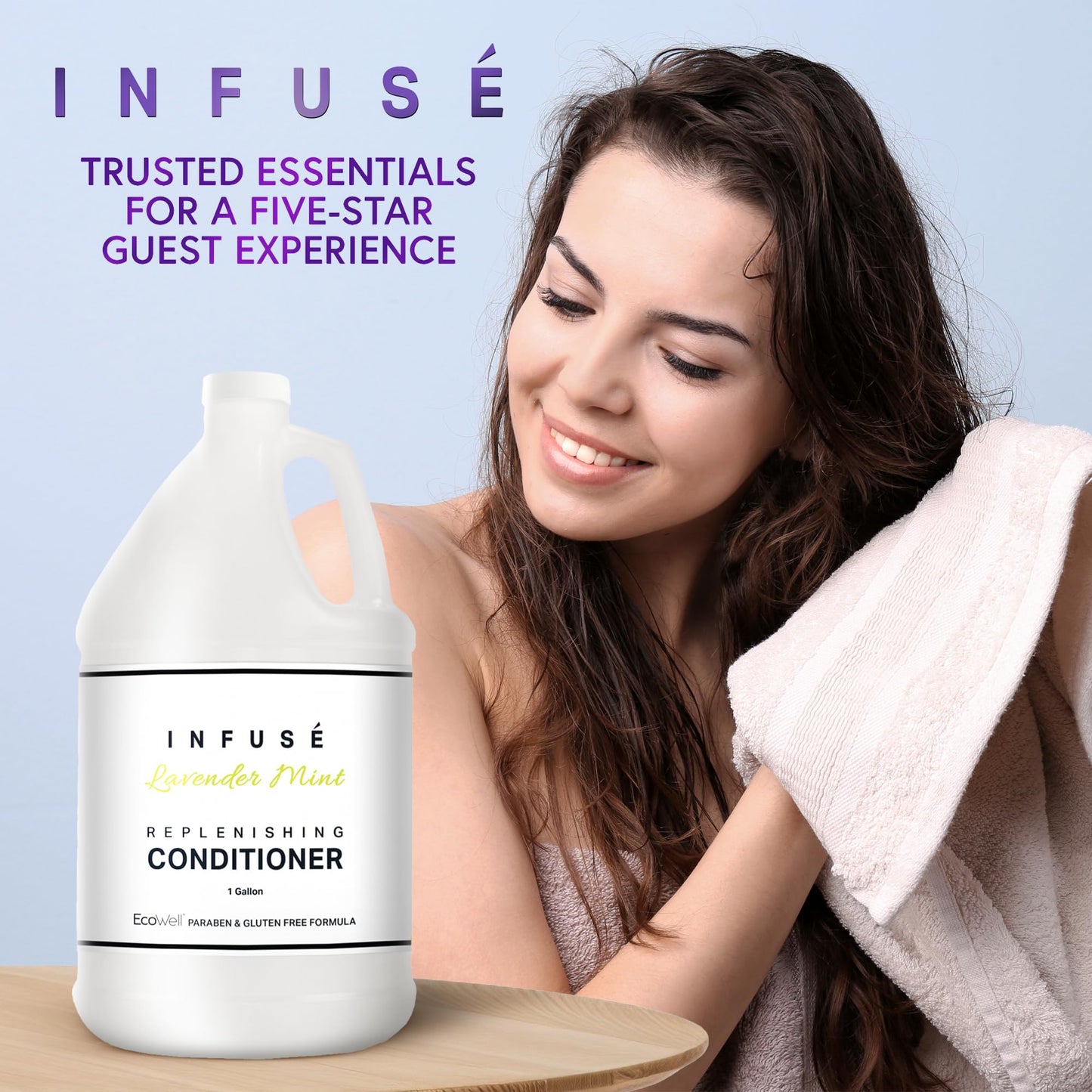 Infuse Lavender Mint Hotel | 1 Gallon | For Hospitality & Vacation Rentals to Refill Dispensers | (Single Gallon)