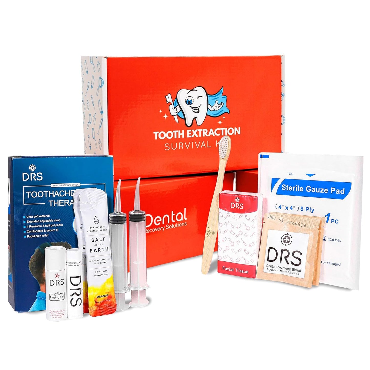 Wisdom Teeth Recovery Kit - Reusable Head Wrap with Ice Packs, Oral Irrigation Syringe & More | Complete Healing Essentials