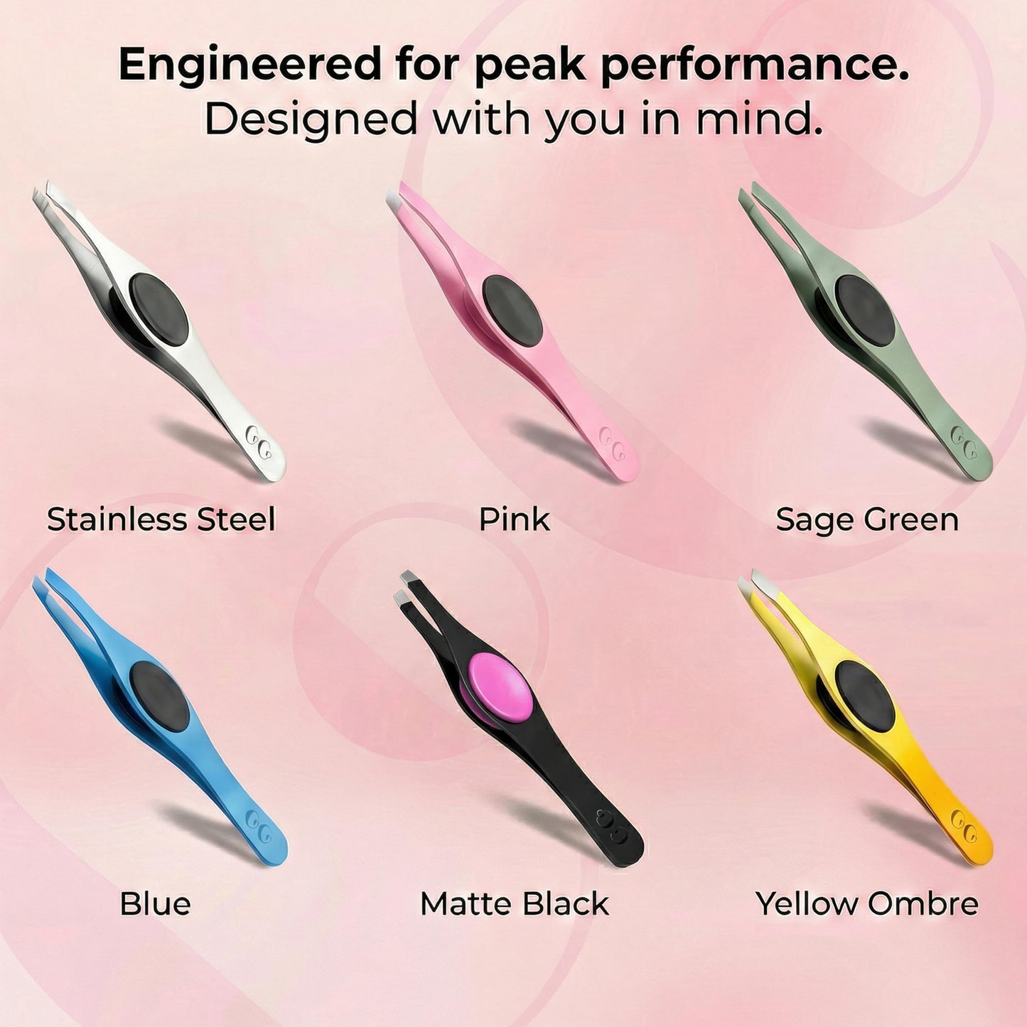 CoCo's Tweezers for Women Facial Hair – Slant Tip Eyebrow Tweezers, Sharp Stainless Steel for Eyebrow Shaping, Ingrown Hair Removal – Non-Slip Grip