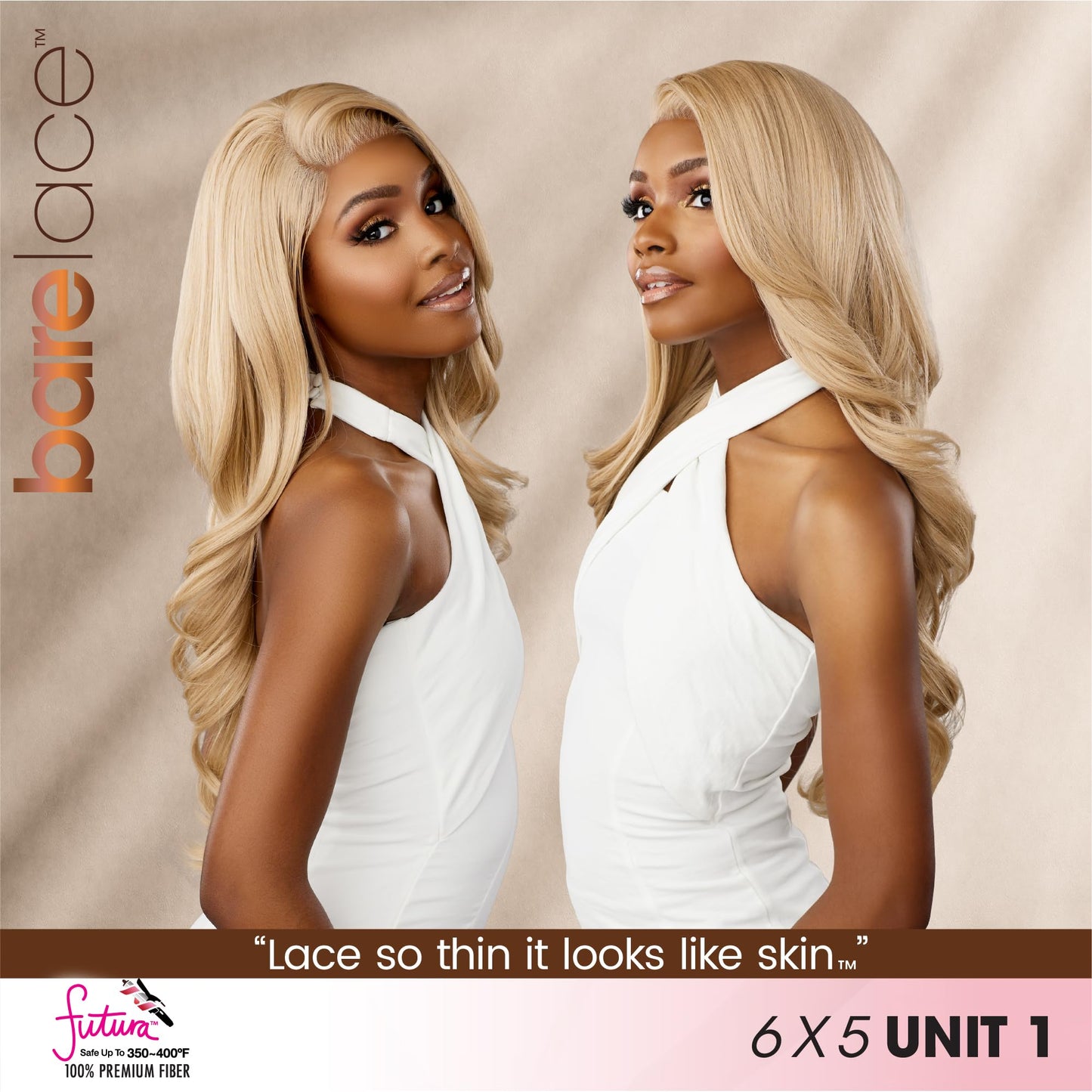 Sensationnel Bare Lace 6X5 Lacewig - Unit 1 Lacefrontal Glueless Synthetic 180 Degree Preplucked Hairline (1B OFFBLACK)