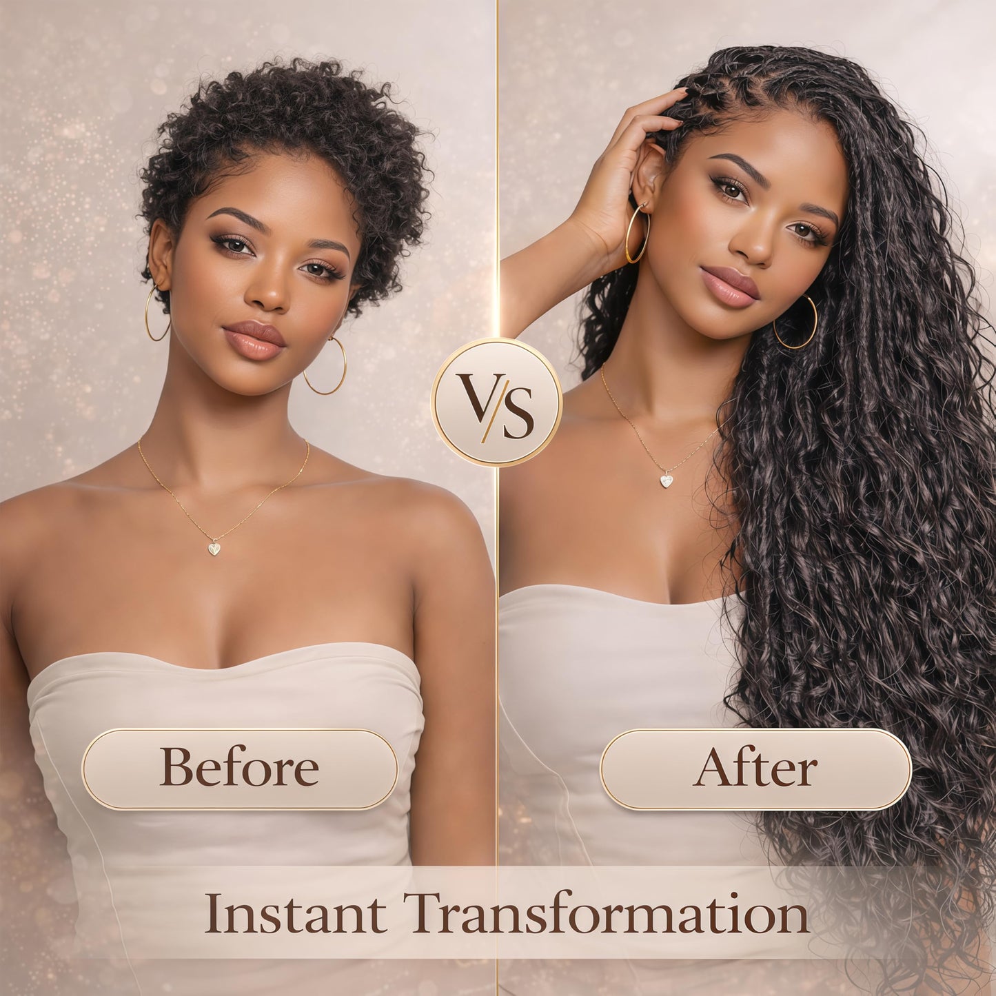 8 Packs Goddess Locs Crochet Hair for Black Women, 18 Inch Human Hair Mix Synthetic Pre-looped Boho Faux Locs with Curly Ends Long River Crochet Hair for Black Women Hair Extensions(1B,18 Inch)