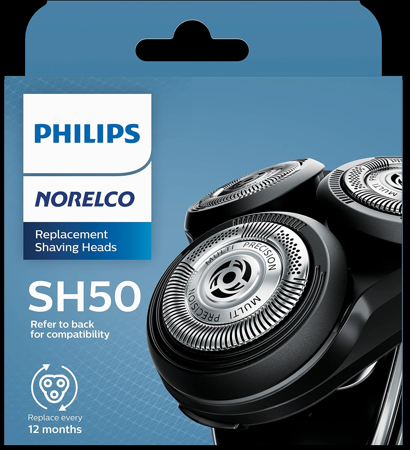 Philips Norelco Shaving Heads - Compatible Replacement for Series 5000 & 6000 | Self-Sharpening, 3-Pack