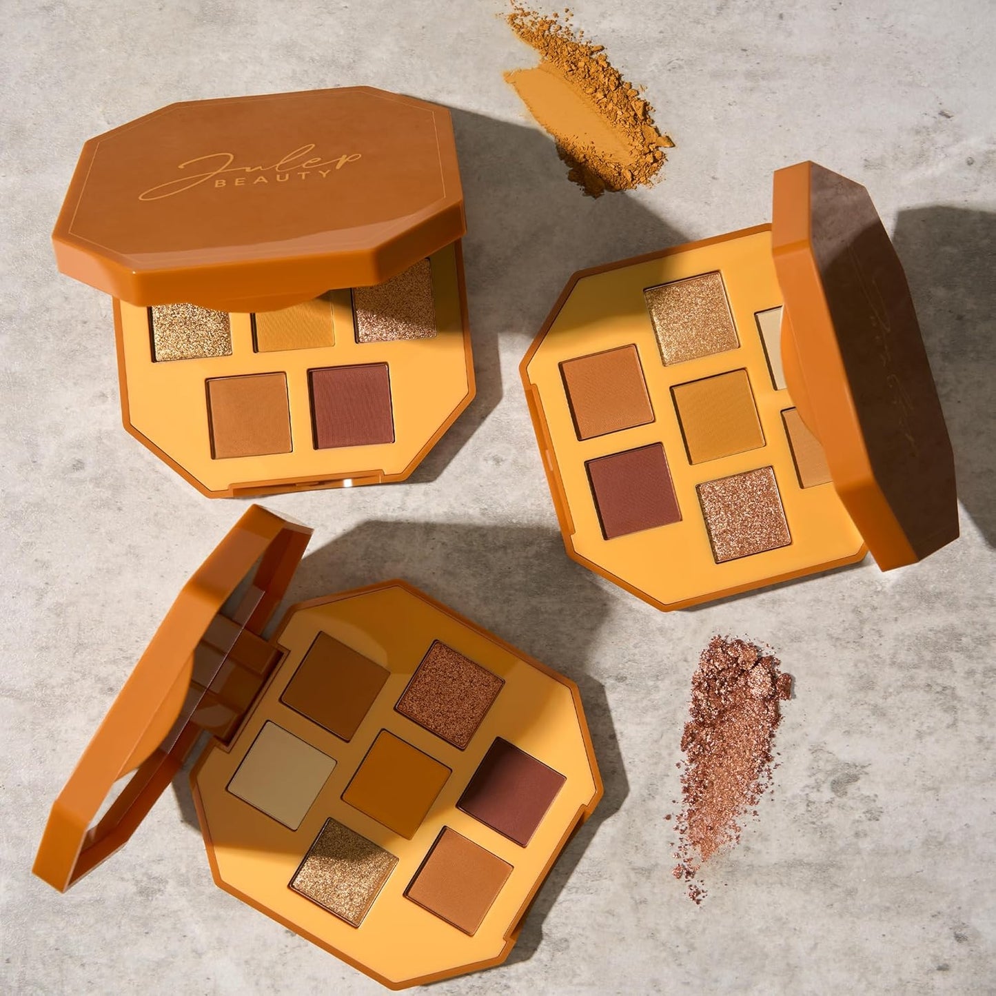 Julep Eyeshadow 101 Pro Powder Palette - Turmeric Latte | 7 Blendable Matte & Shimmer Shades for Travel