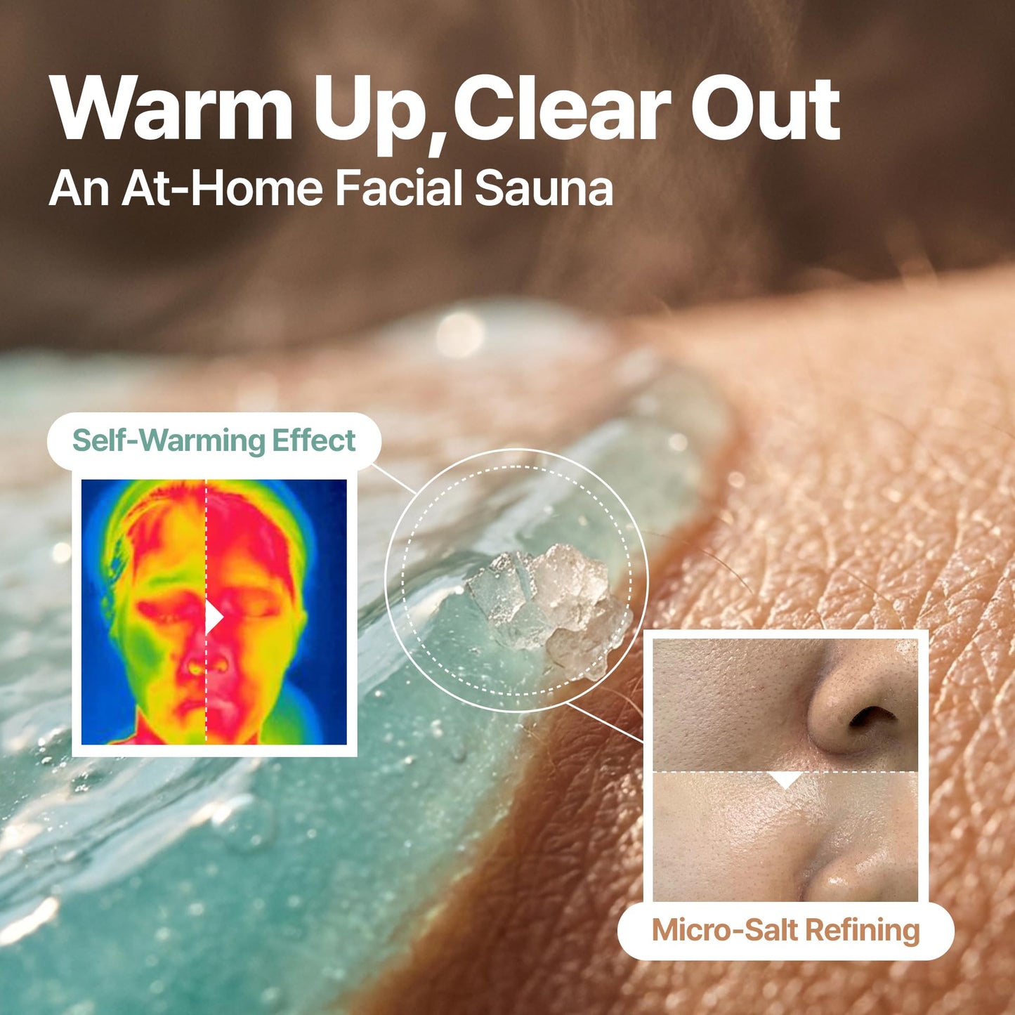 Torhop Sauna Warming Salt Mask | Wash-Off Face Mask with 13% Sea Salt, Birch Sap & Blueberry Extract | Gentle Exfoliation for Smooth Skin | Korean Skincare (3.17 fl oz)